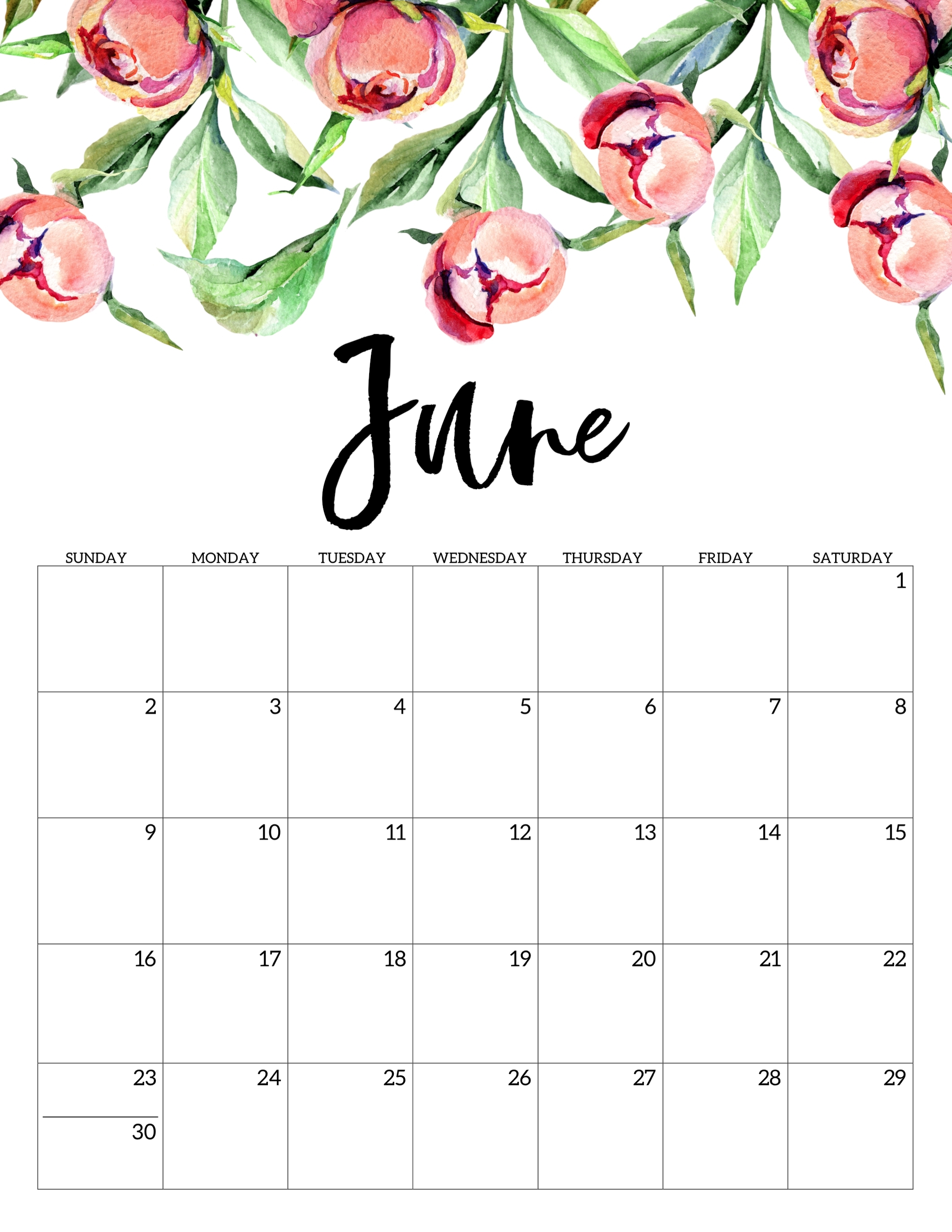 Free Printable Calendar Decorative | Month Calendar Printable