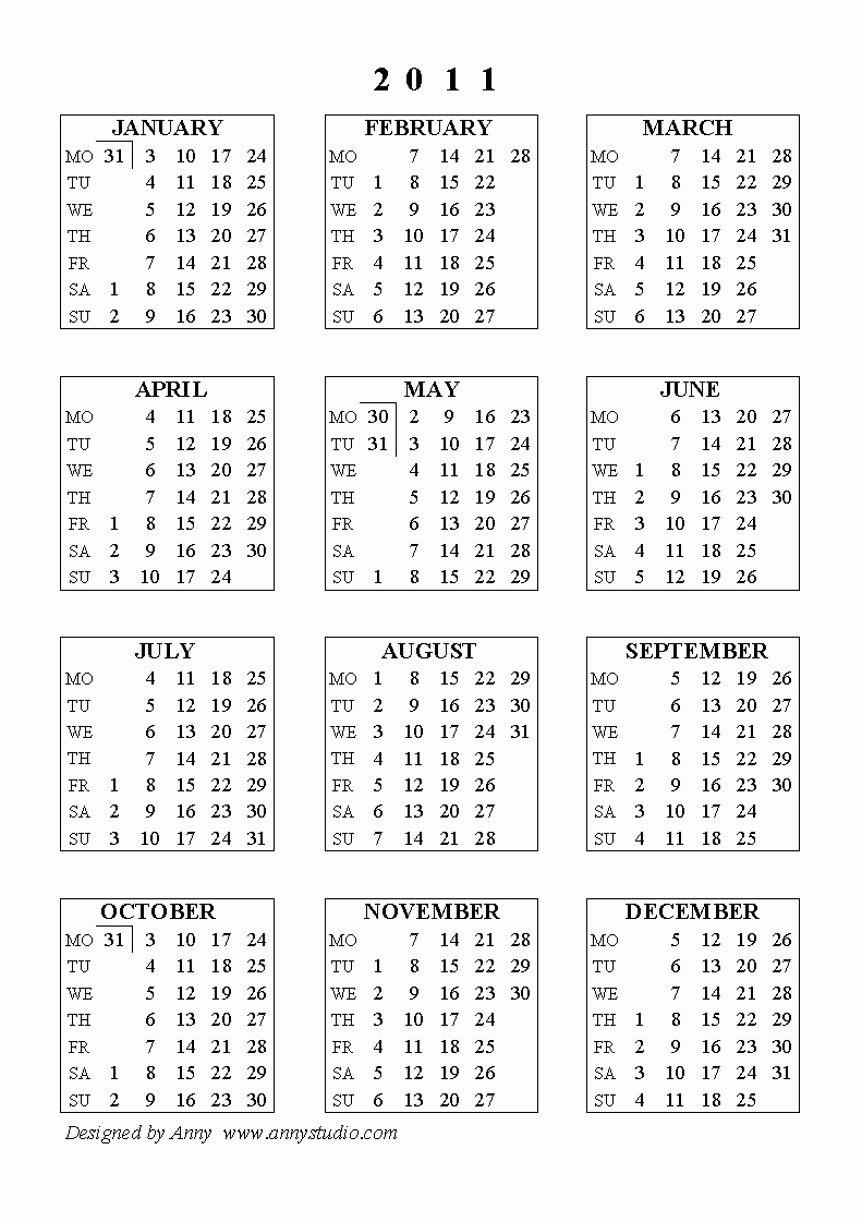 Free Printable Calendars And Planners For 2019 And Past Years