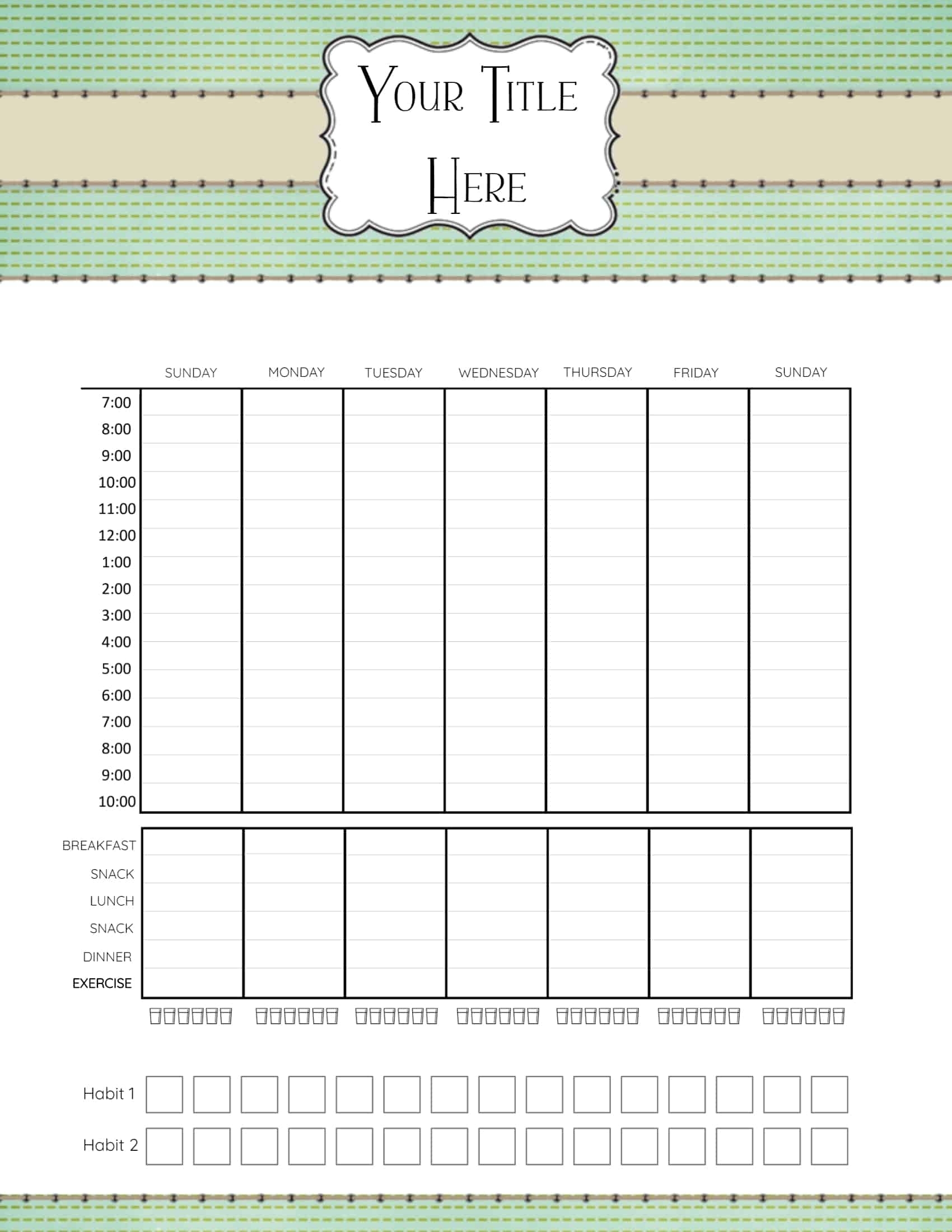 free printable calendar by hour month calendar printable