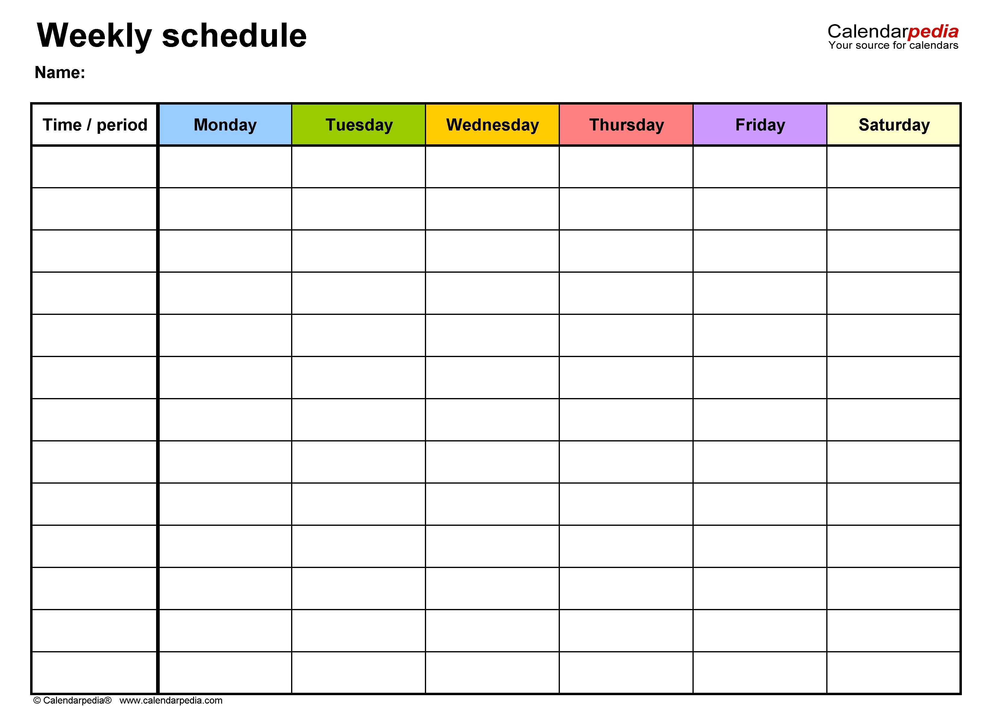 Daily Schedule Template For Excel Weekly And Monthly All In One Photos
