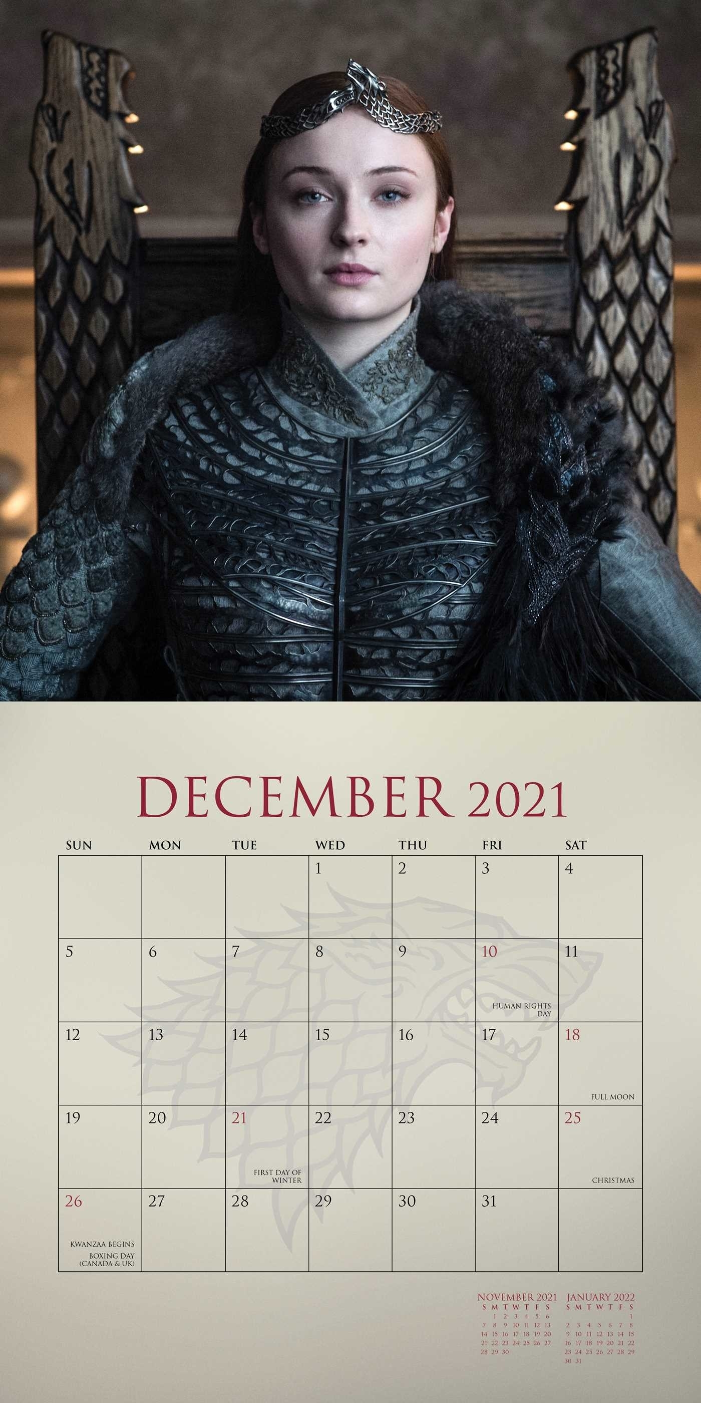 Game Of Thrones 2020-2021 16-Month Wall Calendar - Book