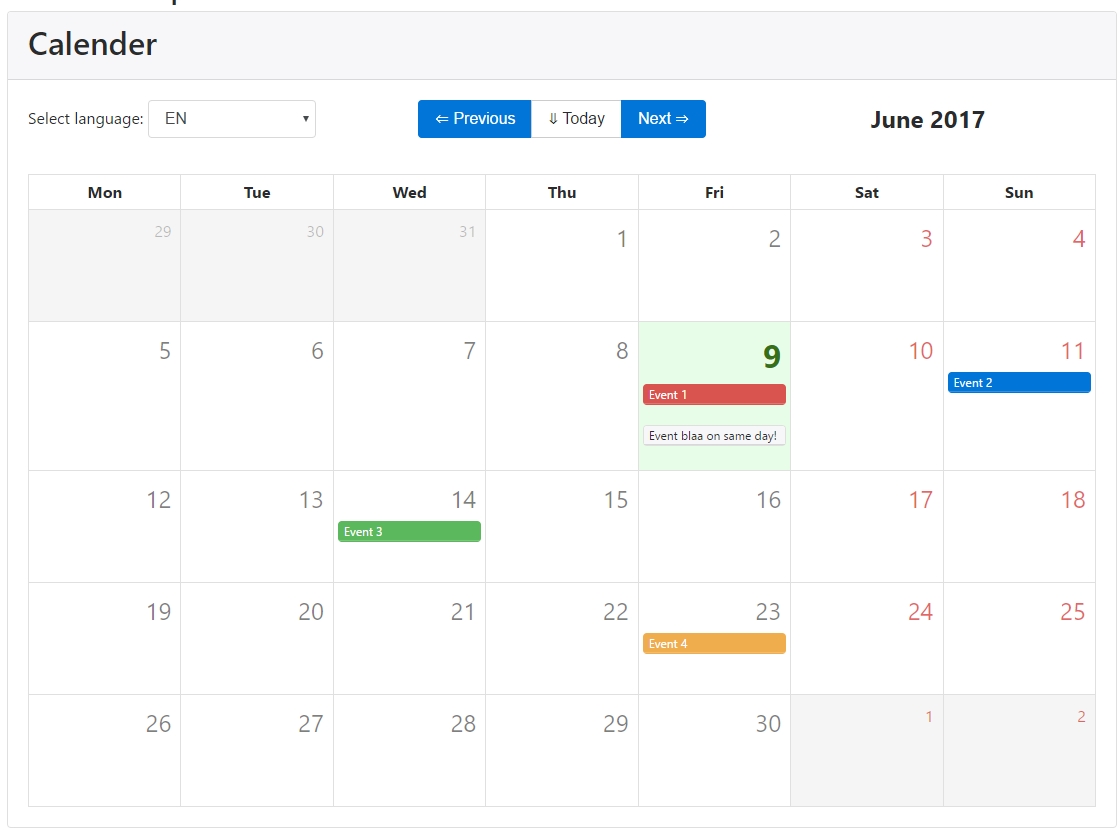 Github - Exclusiv3/vue-Bootstrap-Calendar: Use The Magical