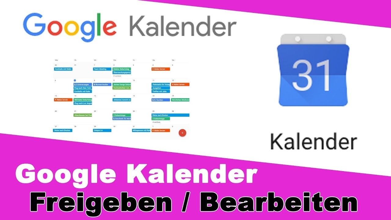 Gmail Kalender Freigeben Einrichten I Google Kalender Gemeinsam Nutzen