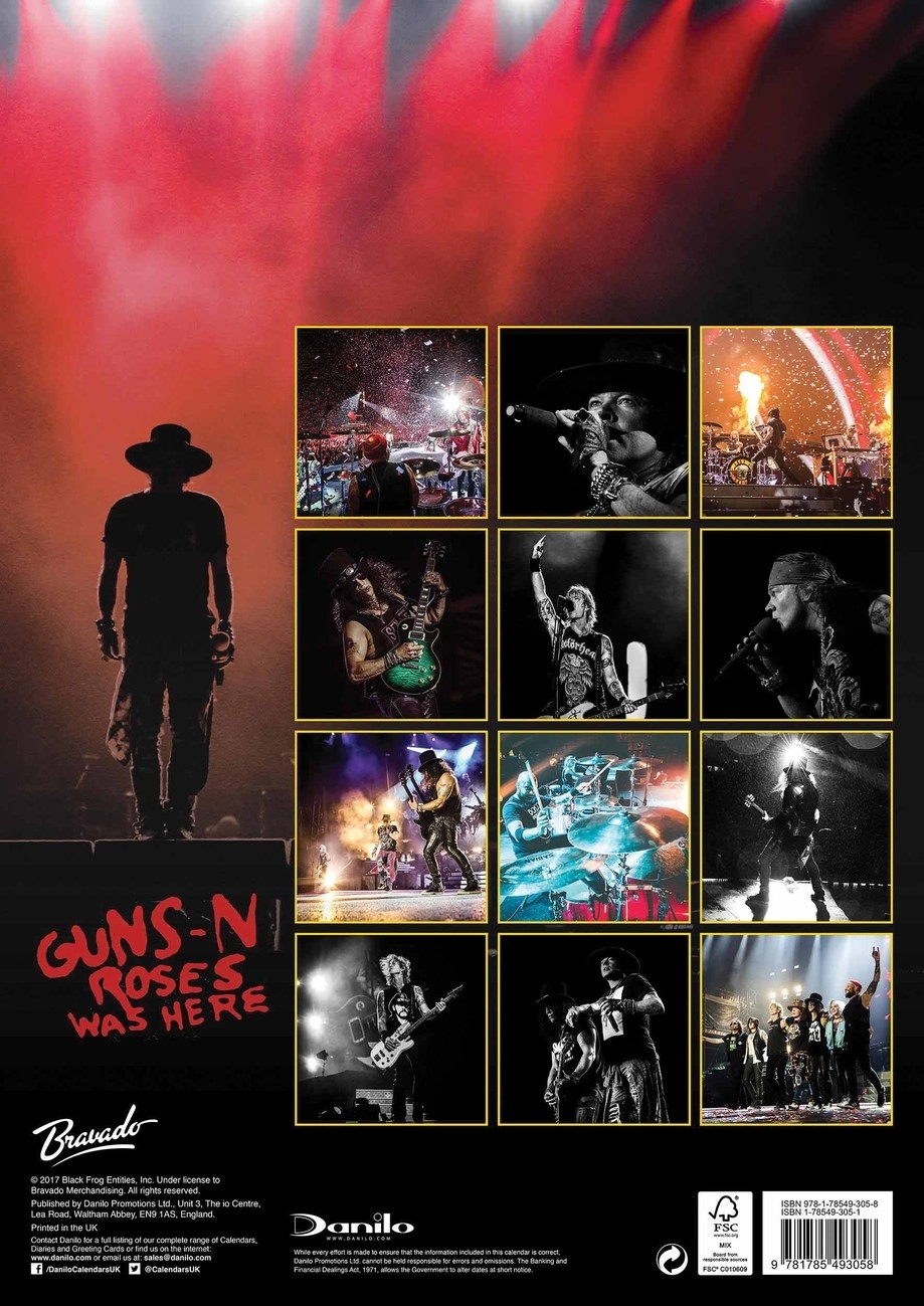 Guns N Roses Calendar 2020 Month Calendar Printable
