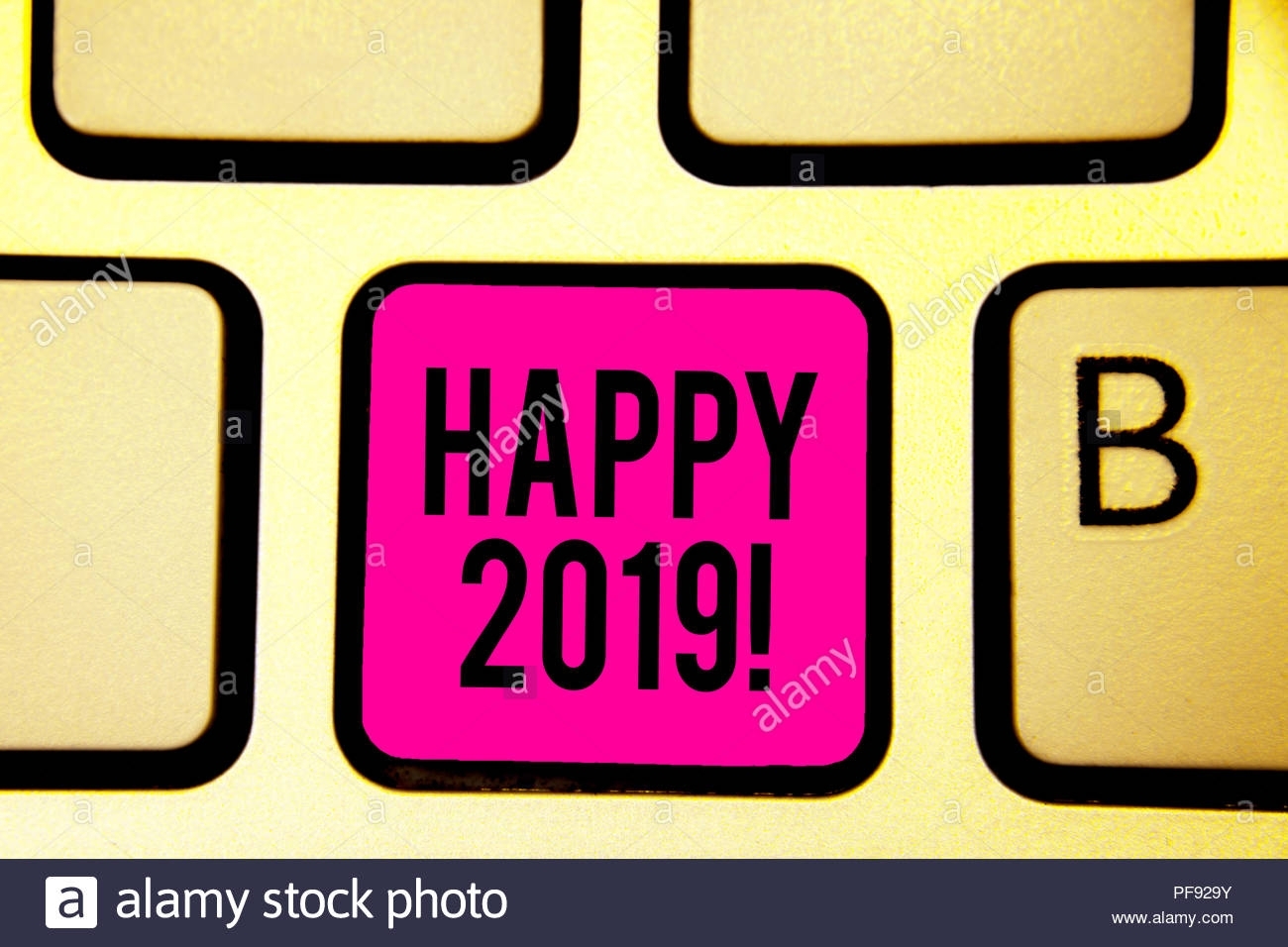 Handwriting Text Happy 2019. Concept Meaning Time Or Day At