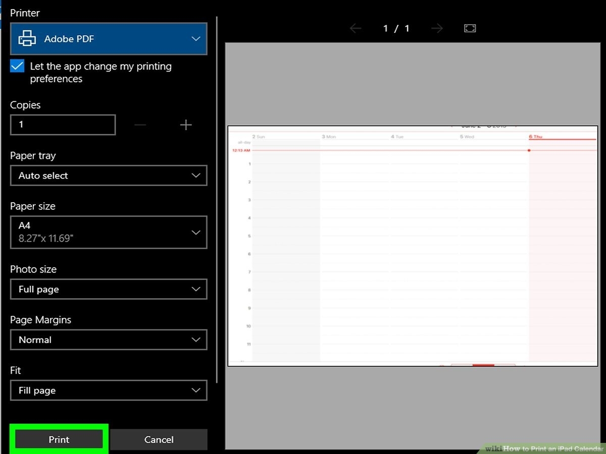 How To Print An Ipad Calendar (With Pictures) - Wikihow Tech