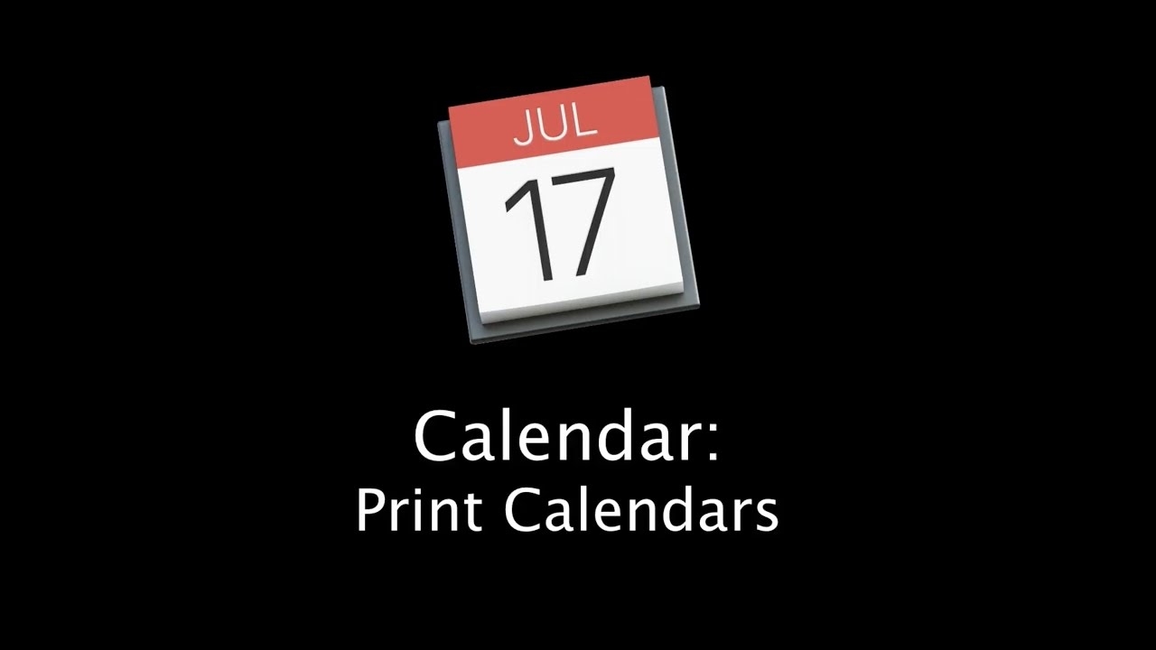 How To Print Calendars With The Mac Calendar App