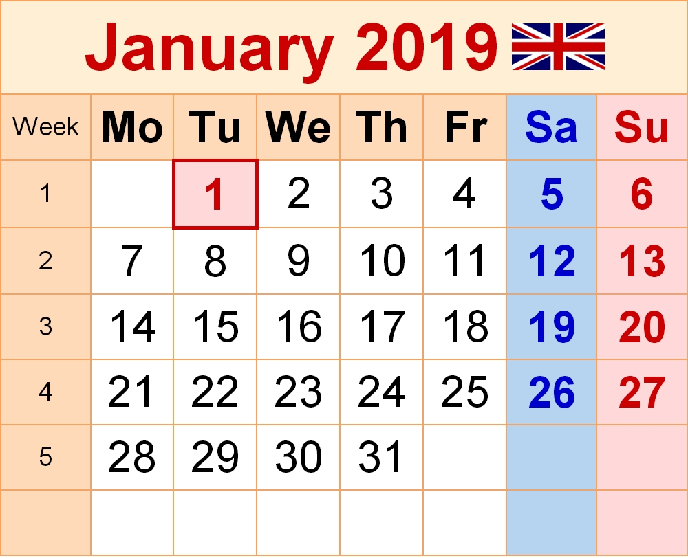 January 2020 Calendar With Holidays Download | September