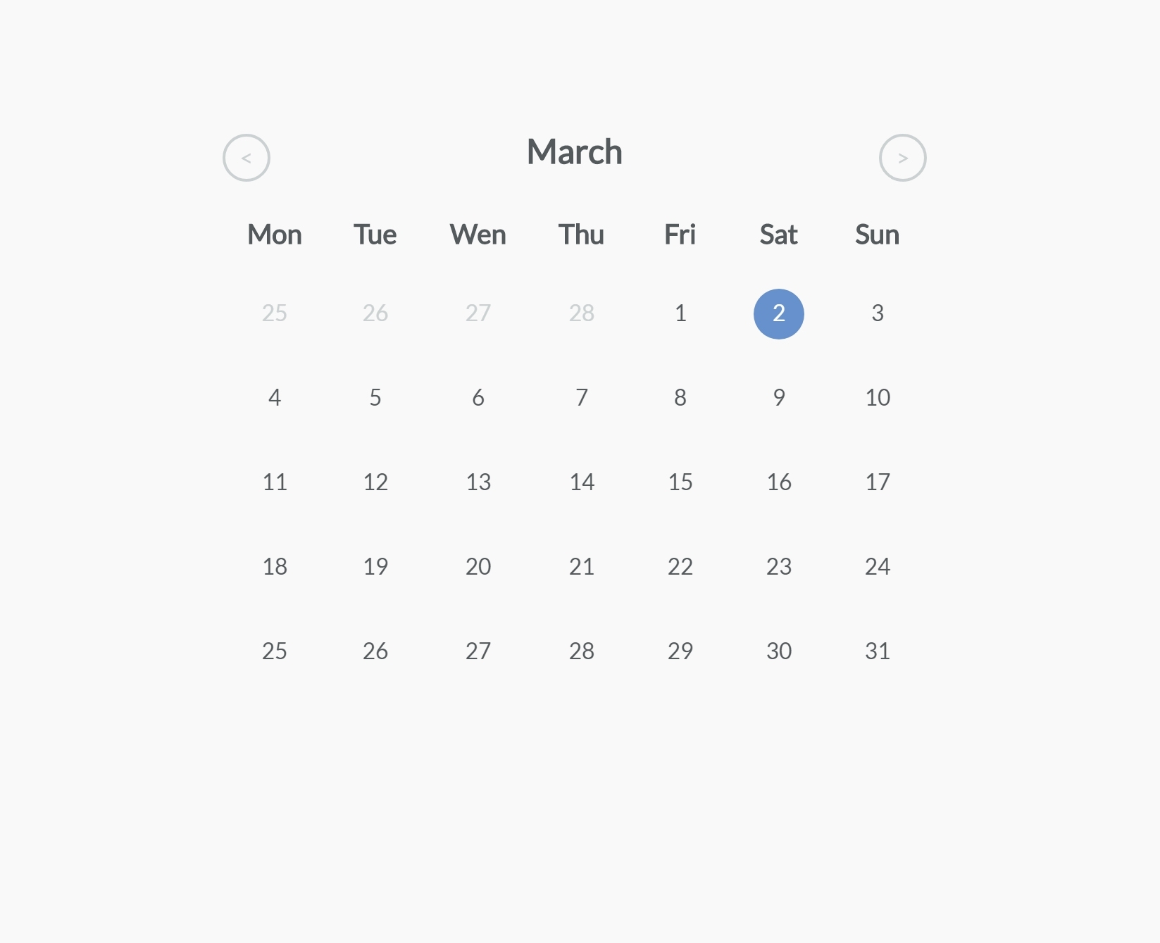 Jquery &amp; Css Simple Calendar Widget To Add Events — Codehim