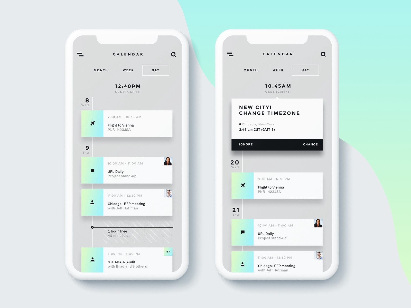 Meeting Calendar For Travelling Salespeople — Ux/ui Design