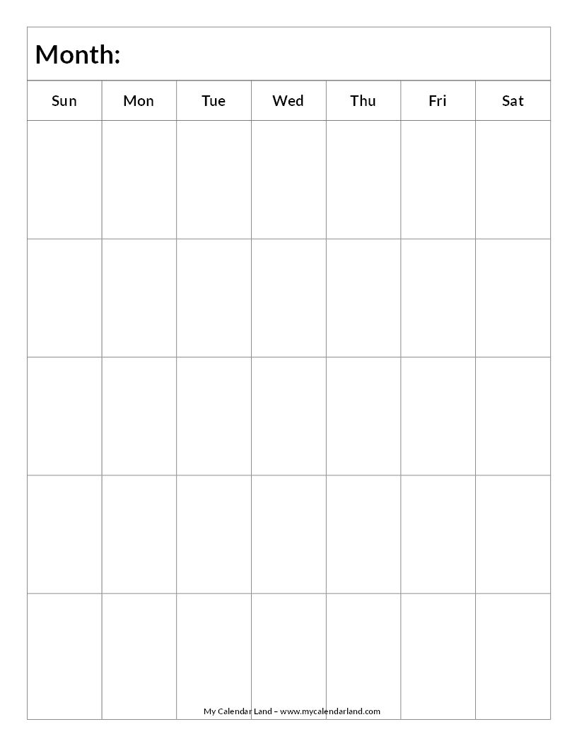 Mycalendarland Calendar Images Blank Blank-Calendar-5