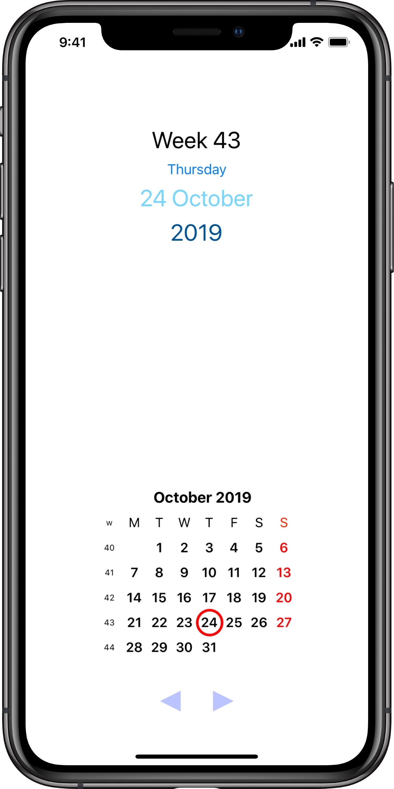 Paws Week - Get A Week Number Widget For Iphone And Apple Watch