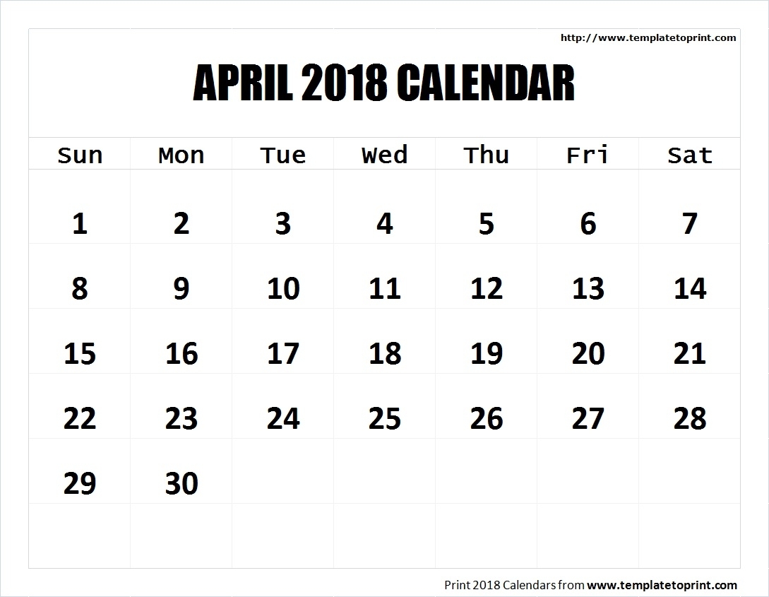 Printable-Blank-April-2018-Calendar-Template-Holidays