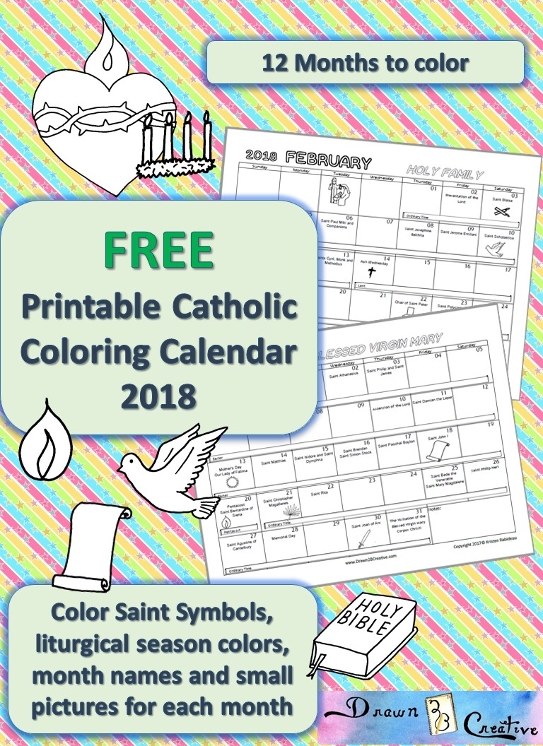 Printable Catholic Calendar To Color - Drawn2Bcreative