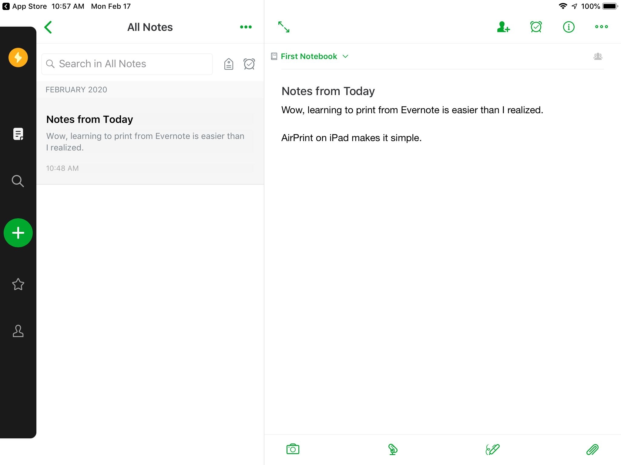 Printing A Note In Evernote For Ipad