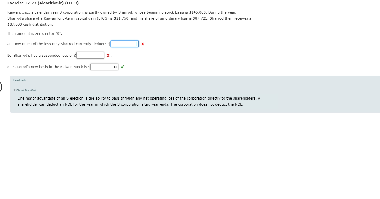 Solved: Exercise 12-23 (Algorithmic) (Lo. 9) Kaiwan, Inc