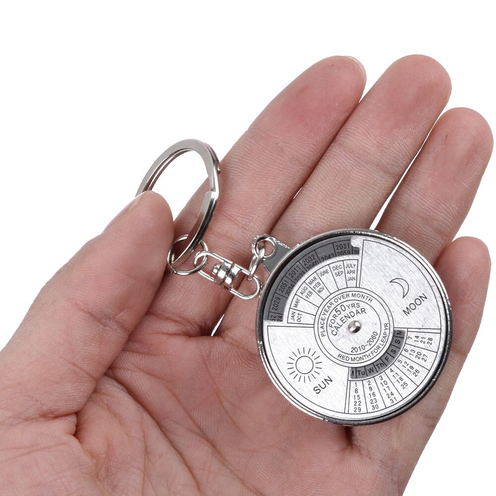 Us $1.12 28% Off|1Pcs 50 Year Calendar Key Chain Mini Metal Ring Compass  Keyring Keyfob Hiking Camping Outdoor Sports Survival Tools|Outdoor Tools|  -