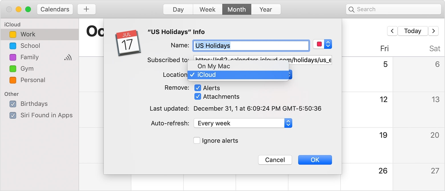 Use Icloud Calendar Subscriptions - Apple Support