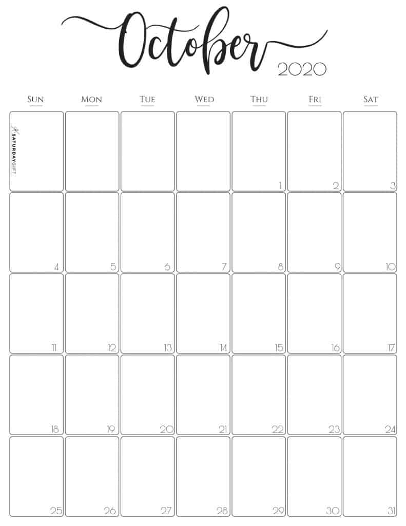 Vertical 2020 Monthly Calendar - Stylish (&amp; Free