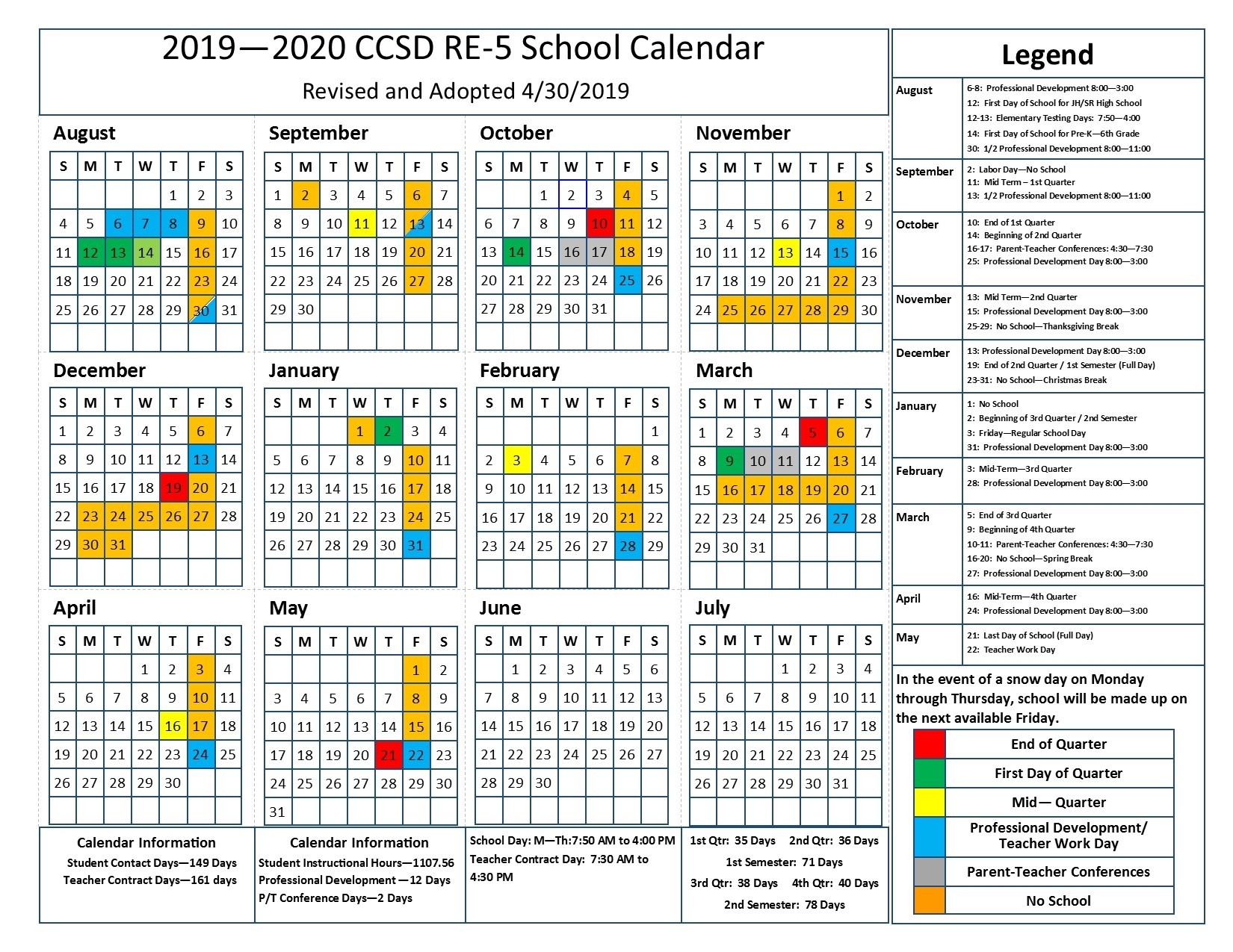 wayne township ave school calendar 2019-20