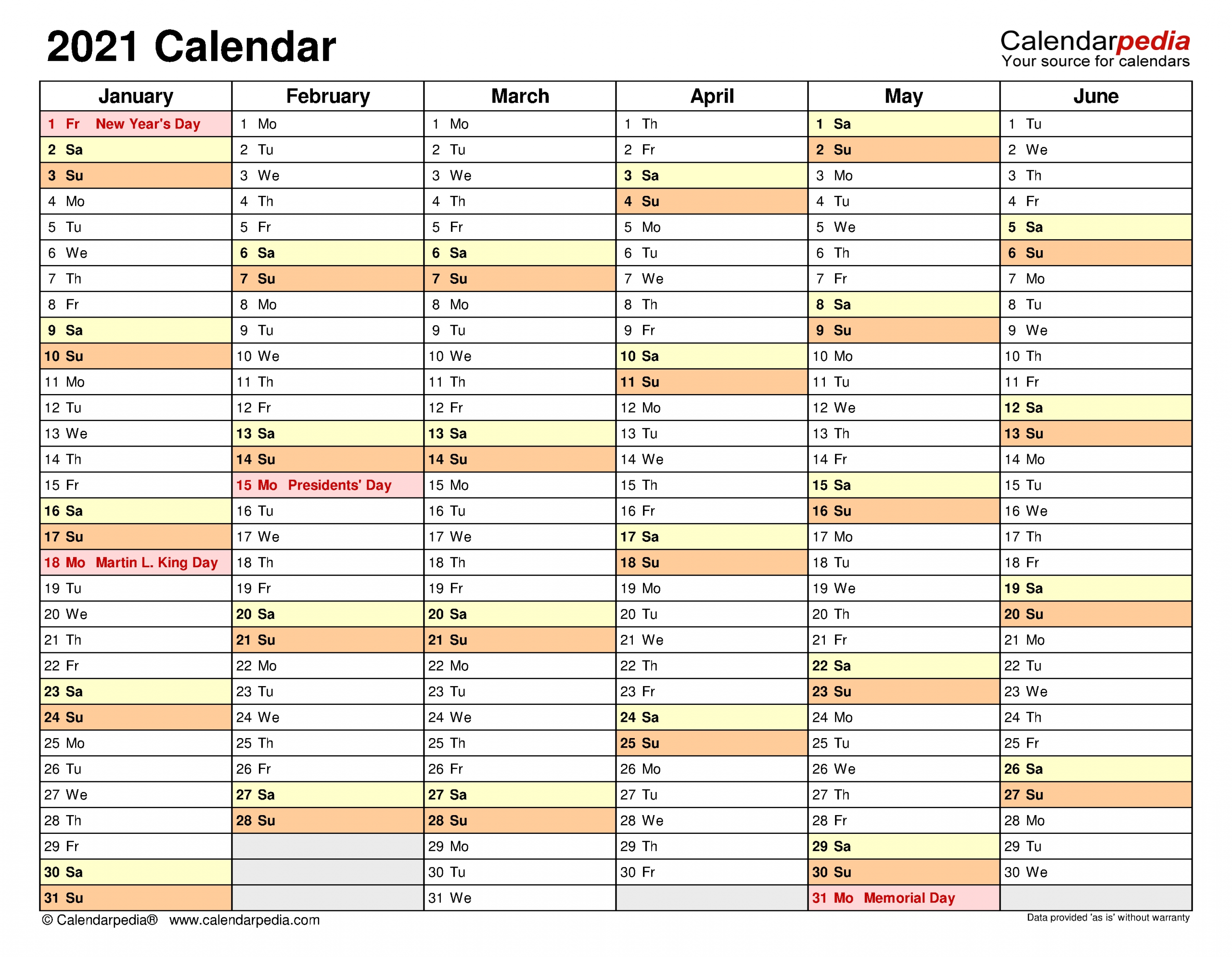 Calendar 2021 Excel | Month Calendar Printable