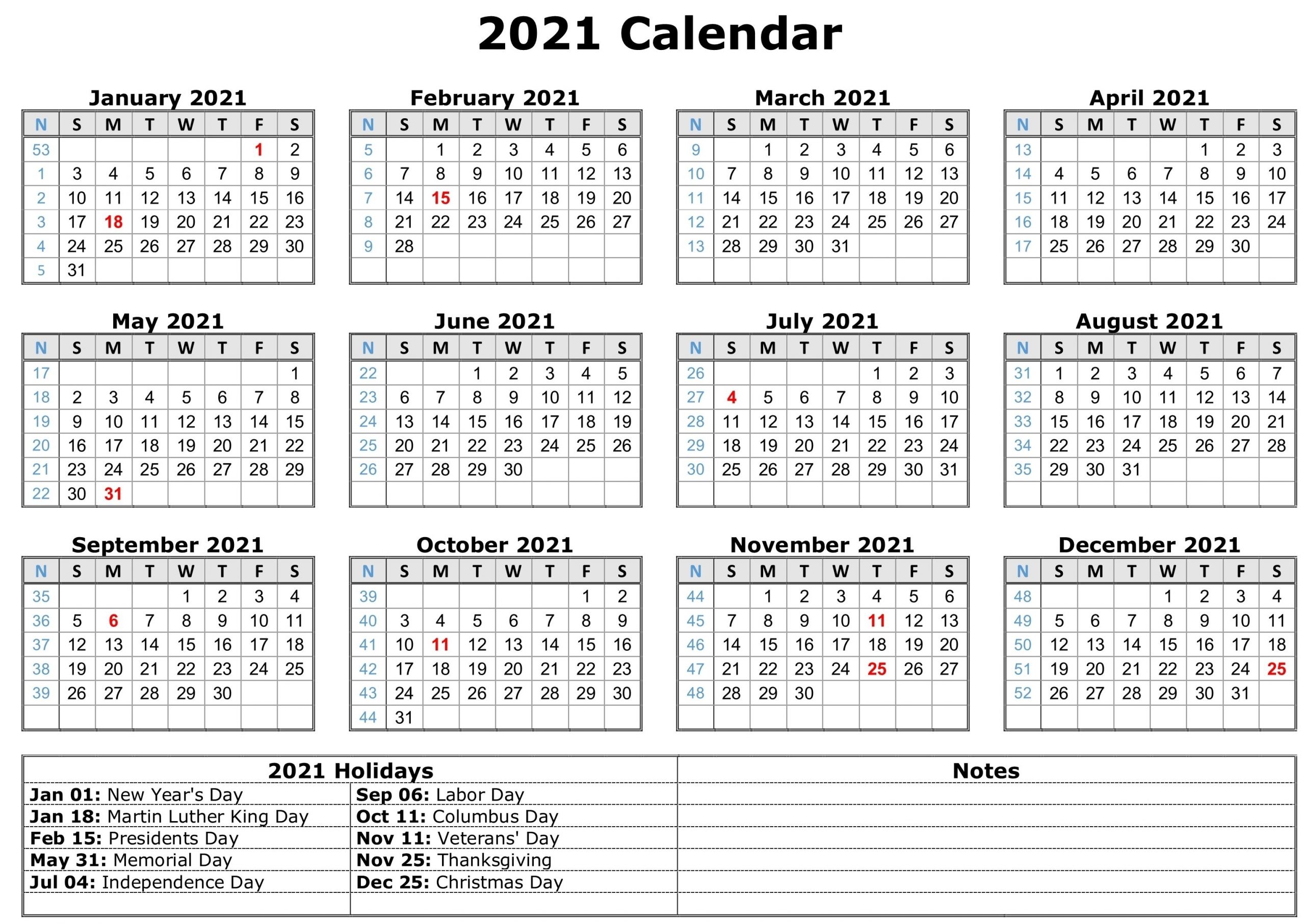 2021 12 Month Printable Calendar Free : Printable calendar 2021 template - Free PowerPoint Templates / Are you looking for a printable calendar?