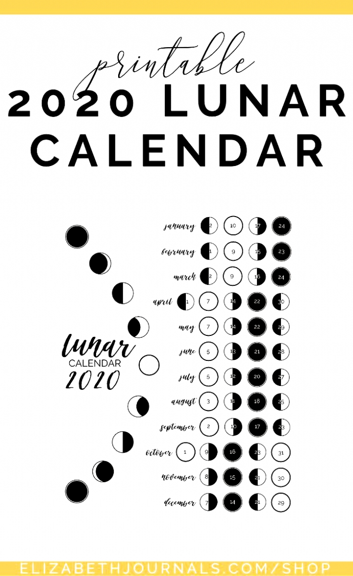 Free 2021 Lunar Calendar | Month Calendar Printable