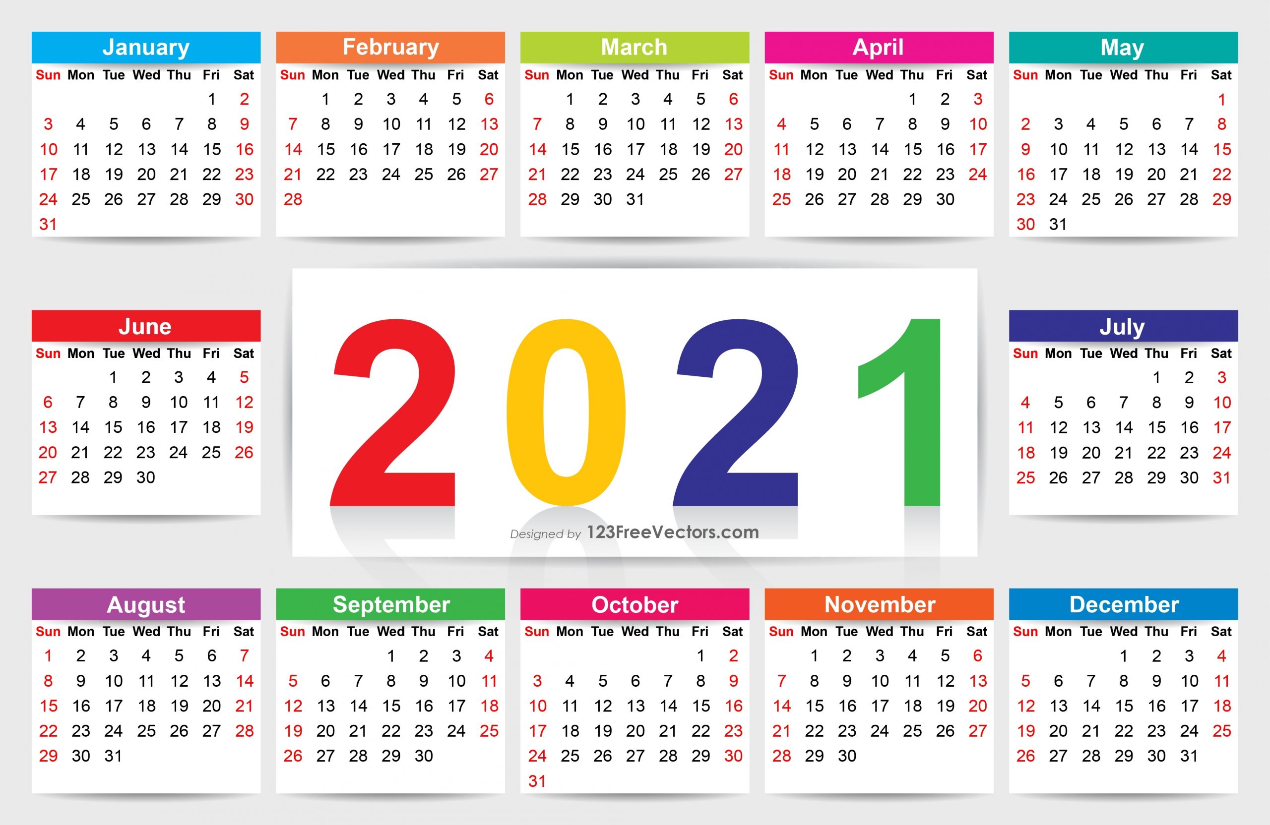 210+ 2021 Calendar Vectors | Download Free Vector Art