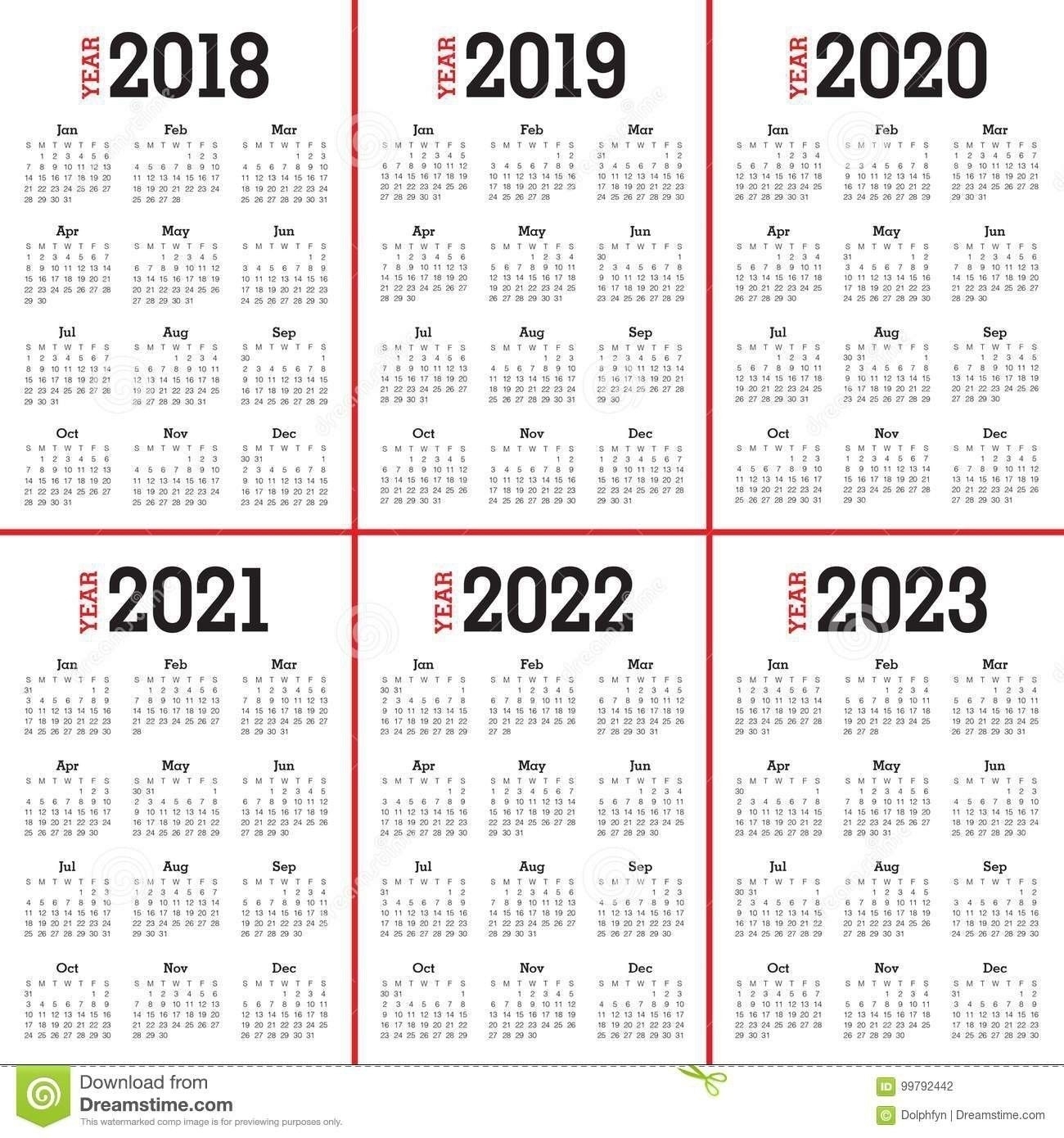 3 Year Calendar 2021 To 2023 In 2020 | Calendar Printables