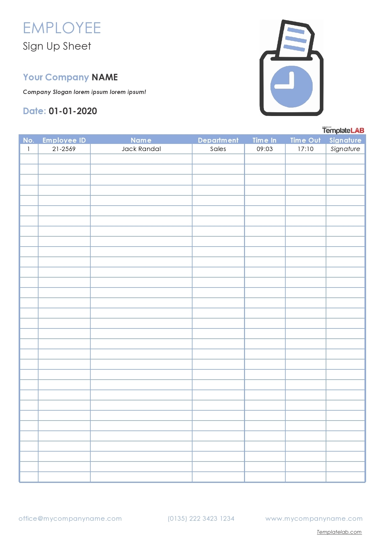 40 Sign Up Sheet / Sign In Sheet Templates (Word &amp; Excel)