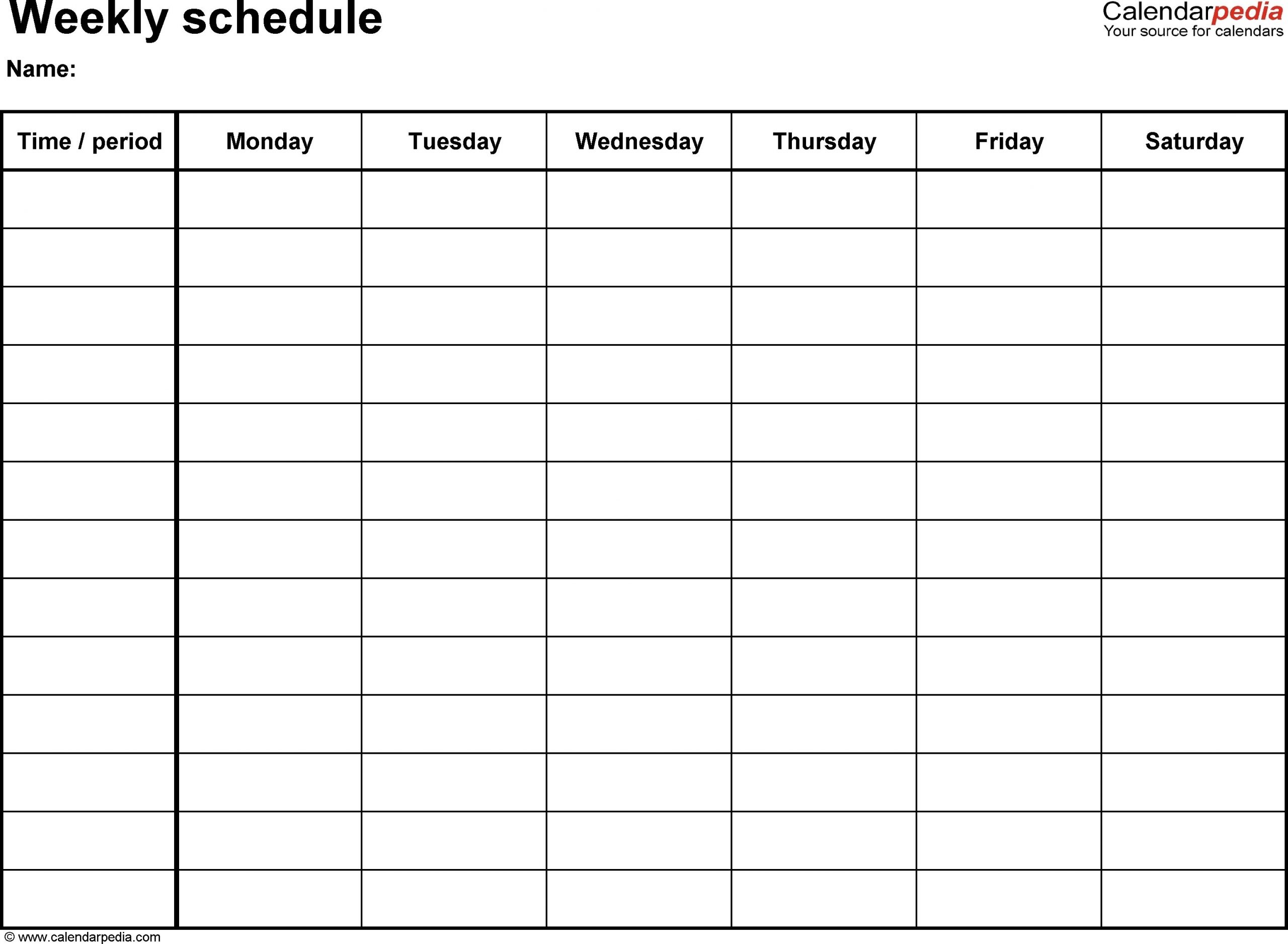 6 Week Calendar Template Word In 2020 | Weekly Calendar