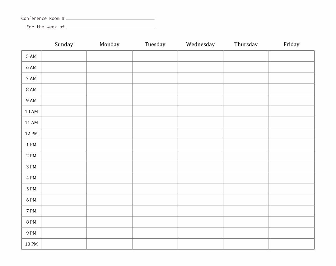 7 Best Printable Weekly Calendar With Time Slots