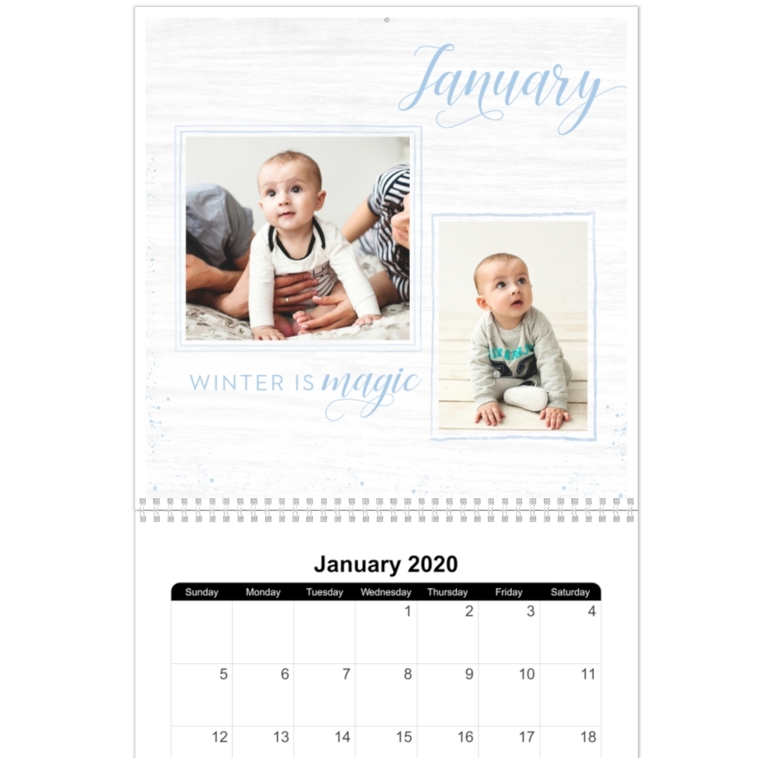 8X11, 12 Month Photo Calendar