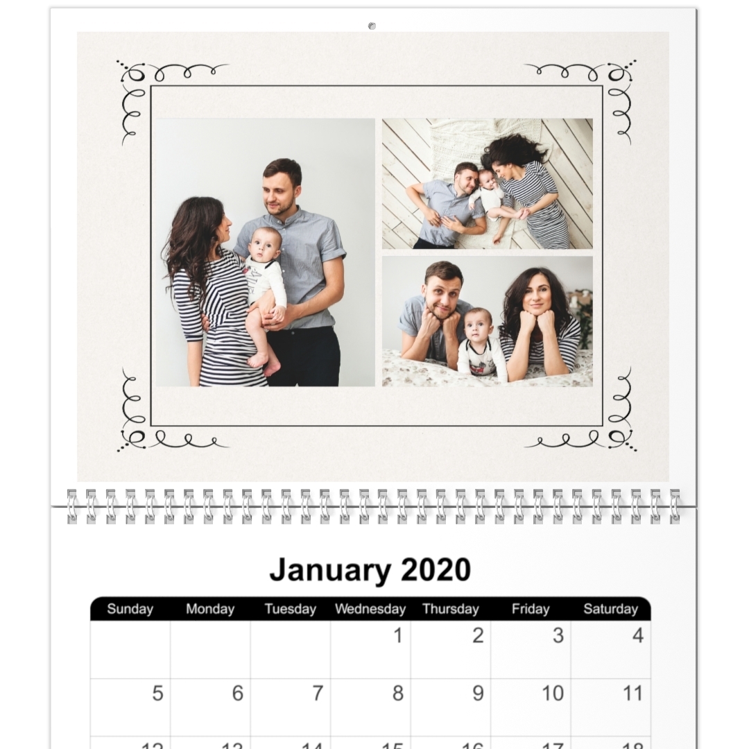 8X11, 12 Month Photo Calendar