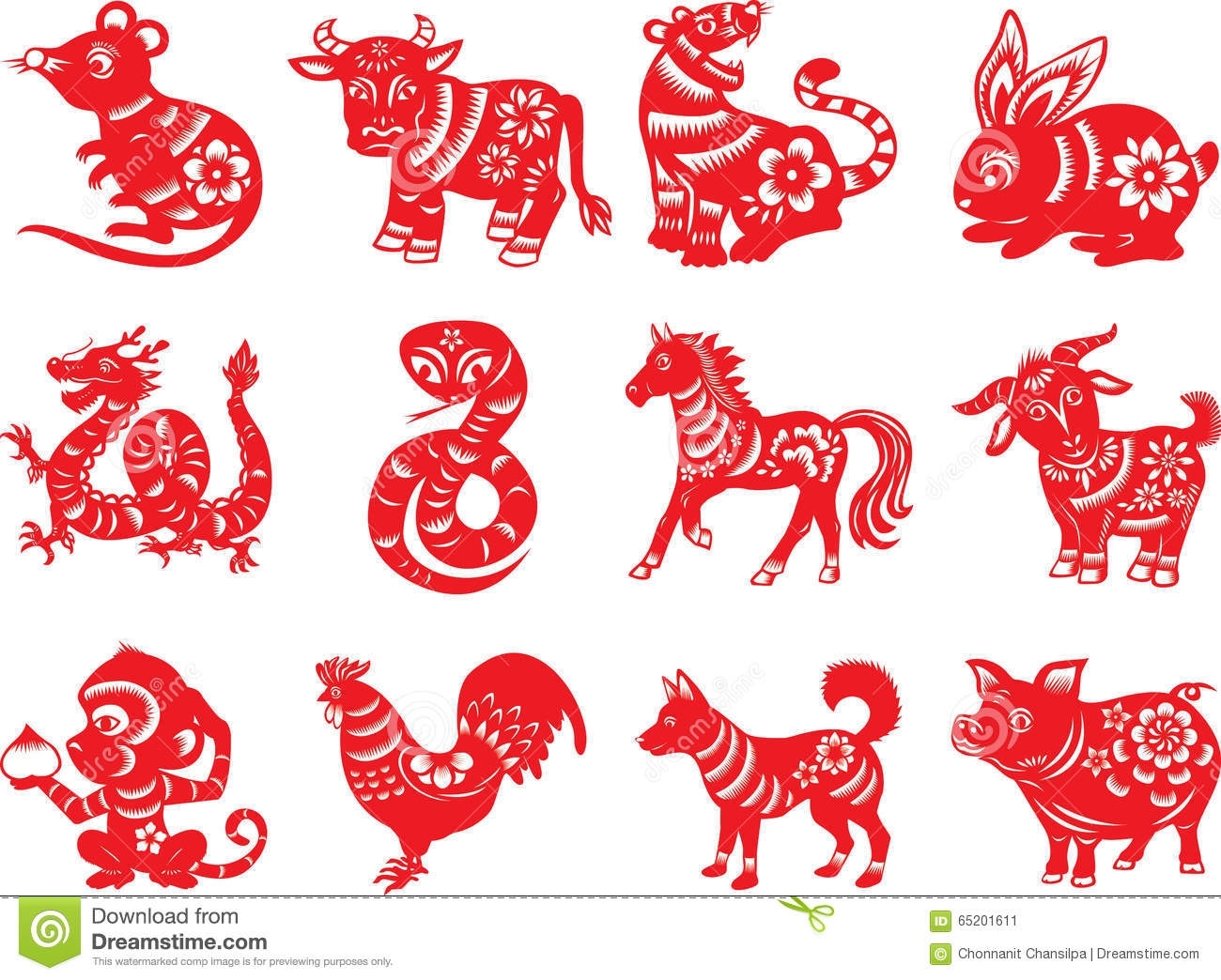 Animals Chinese Zodiac Stock Illustrations – 2,815 Animals