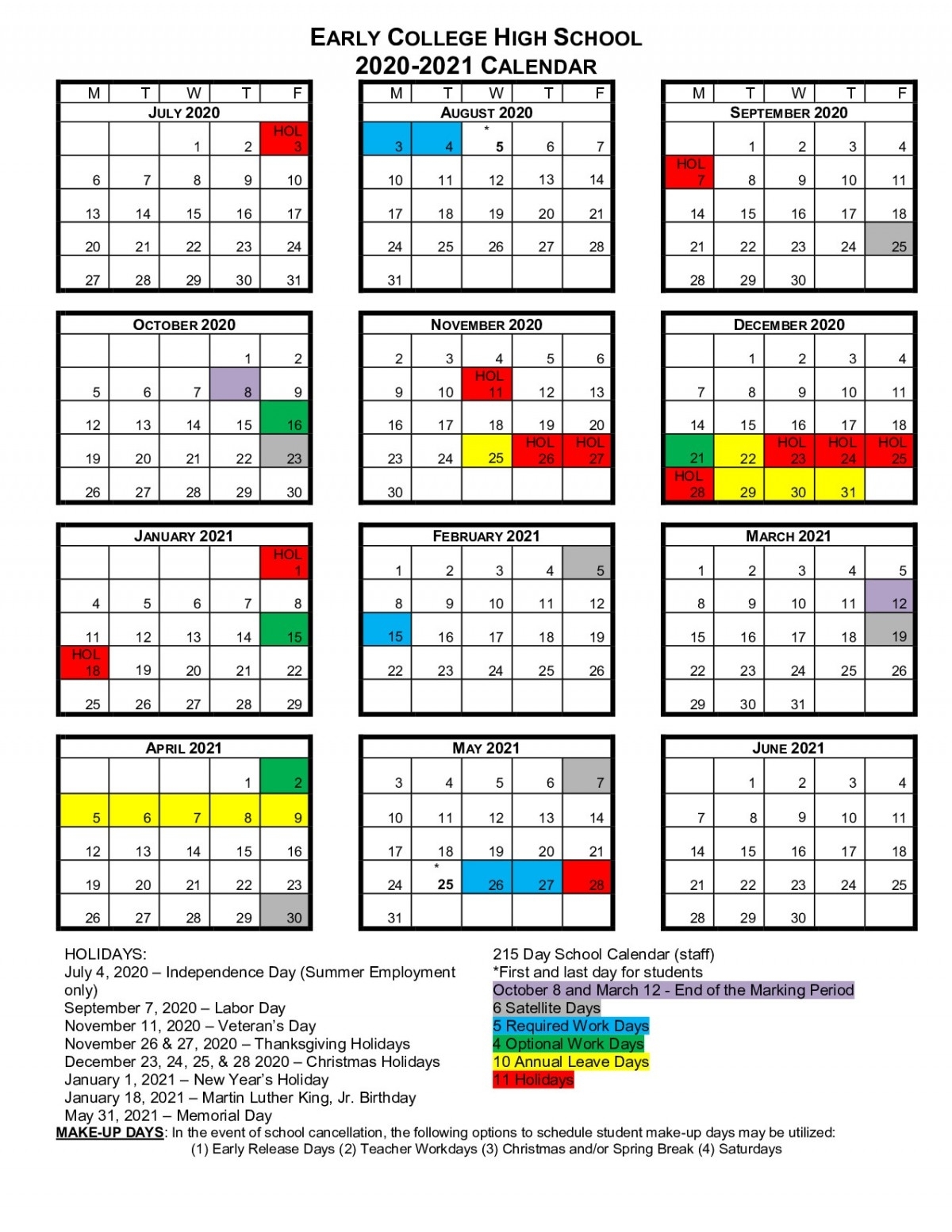 Bcs School Calendars | Beaufort County Schools