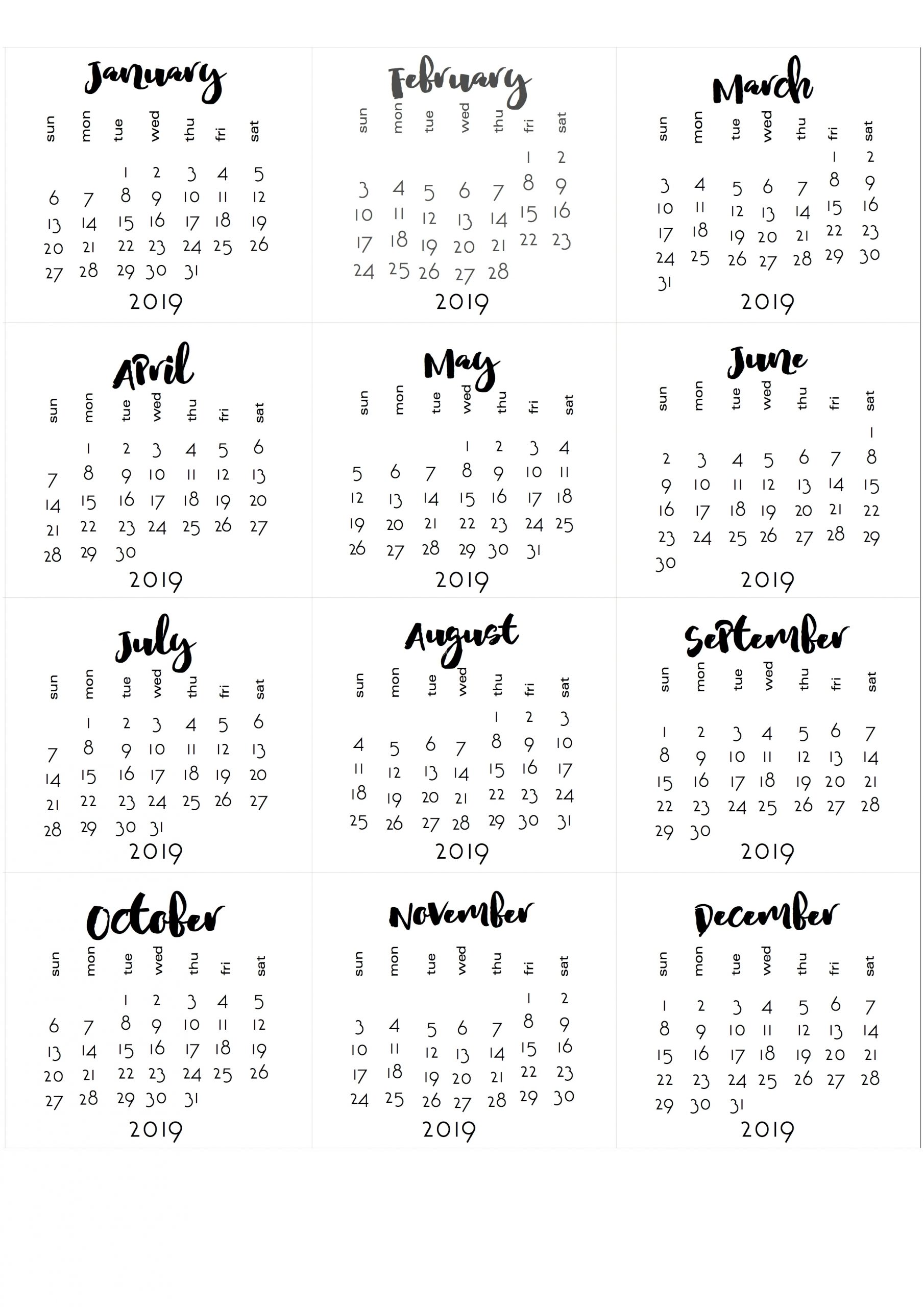 Printable Tearaway Inspirational Calender | Month Calendar Printable