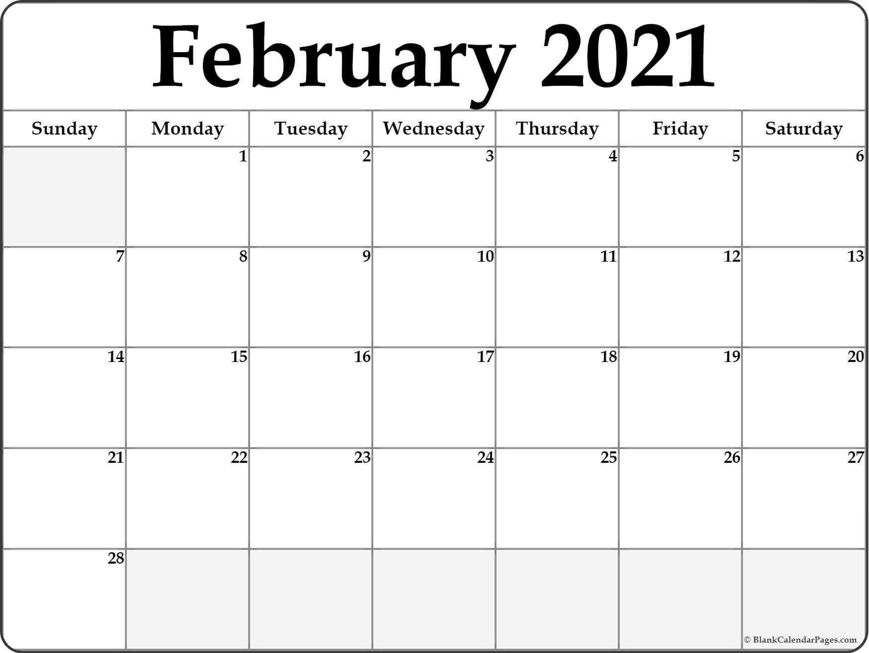 Calendar 2021 January February Blank In 2020 | Calendar
