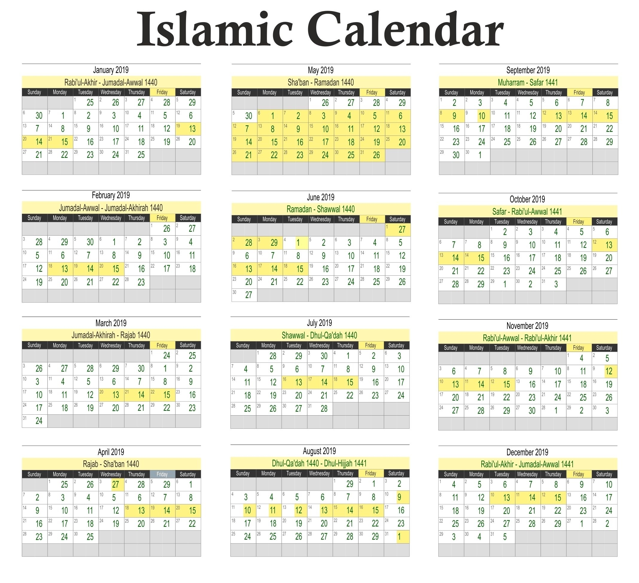 islamic calendar 2021