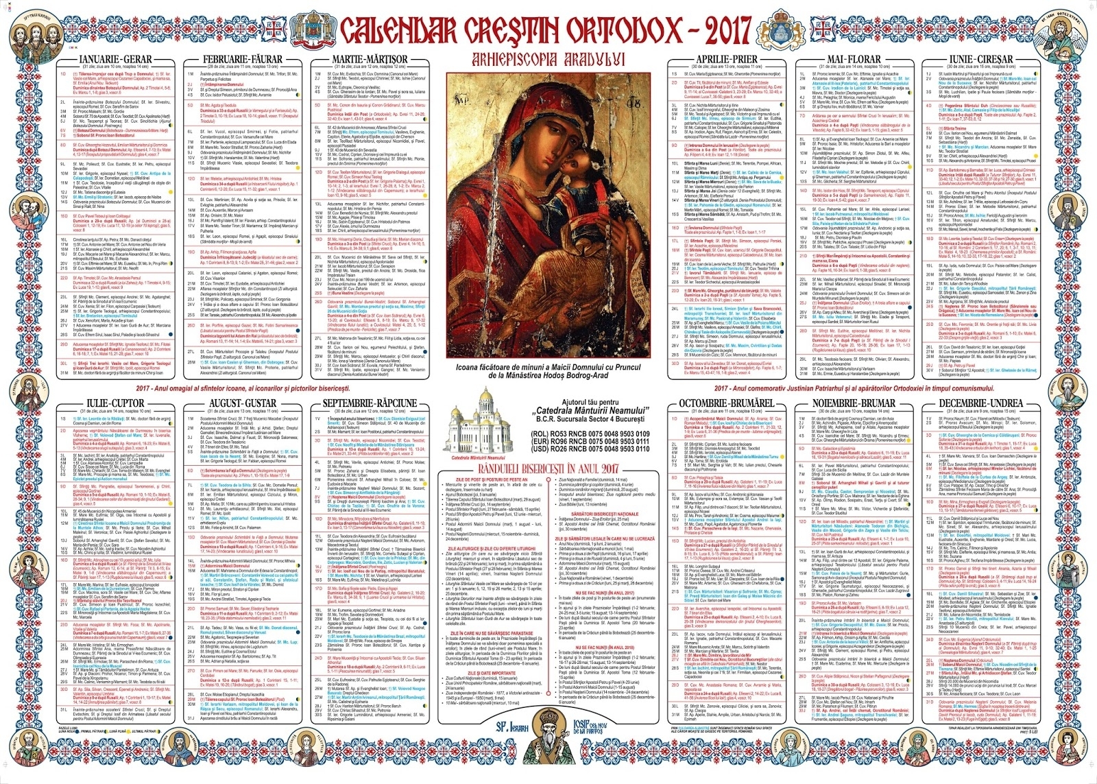 Calendar Crestin Ortodox Octombrie 2024 T20 Jinny Lurline