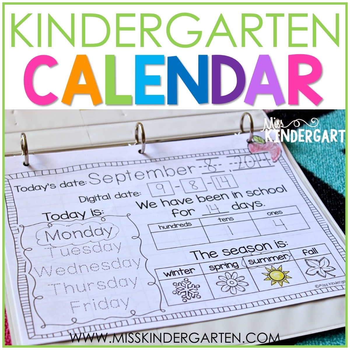 activity calendar for kindergarten