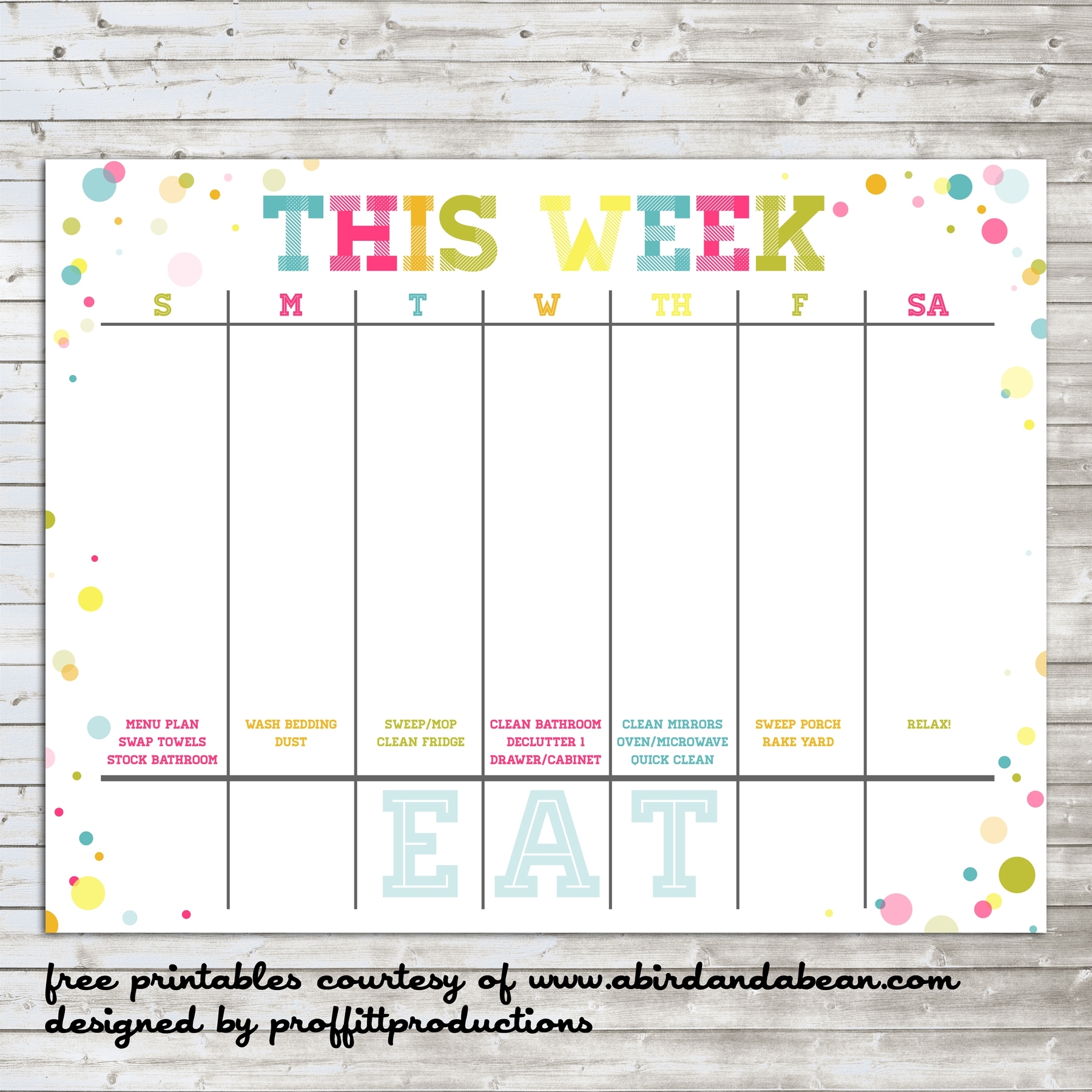 weekday printable calendar 1 week calendar printable month calendar