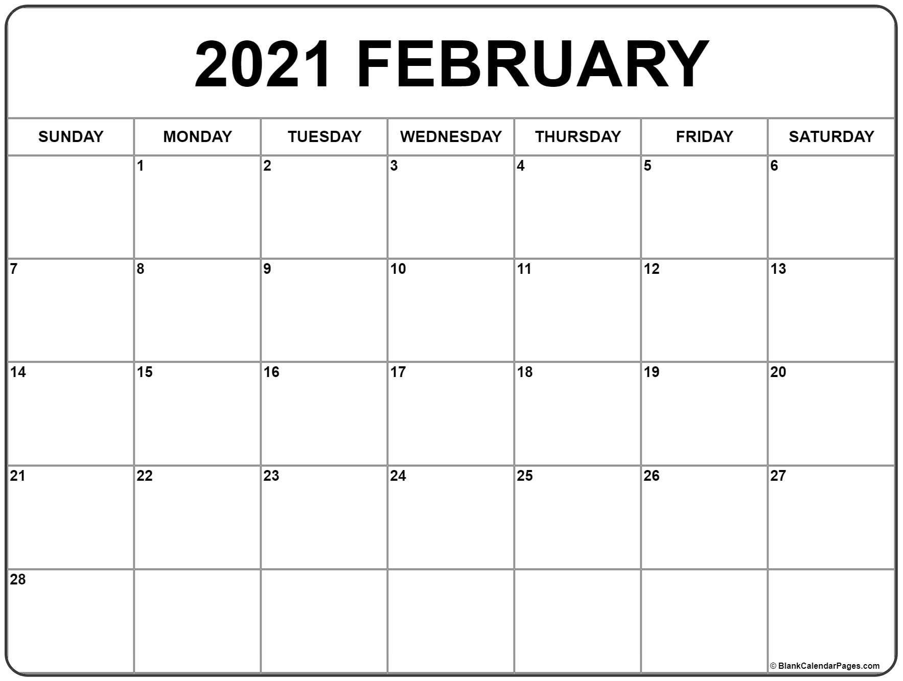 Cute February 2021 Calendar In 2020 | Monthly Calendar