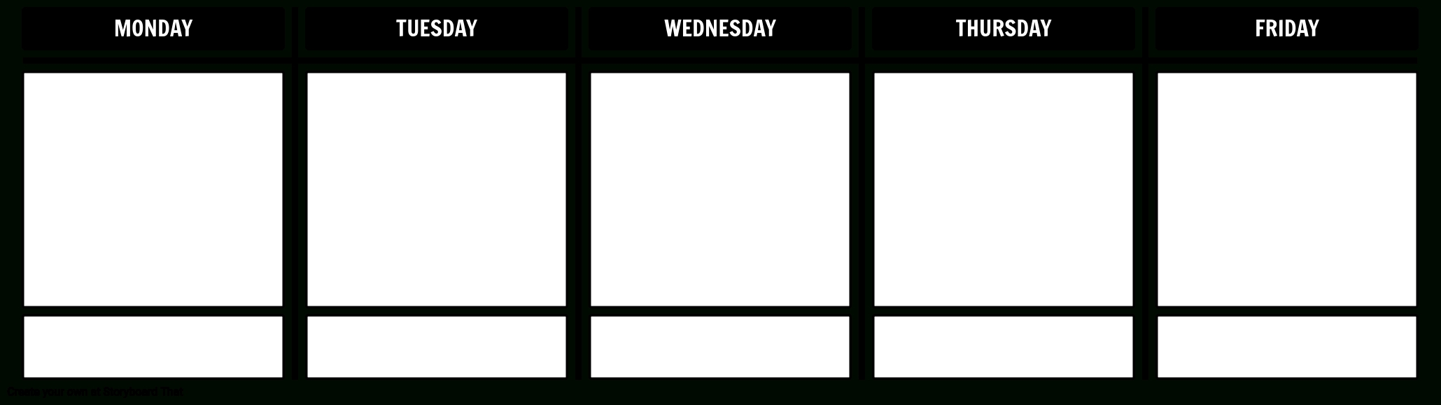 Days Of The Week Storyboardstoryboard-Templates