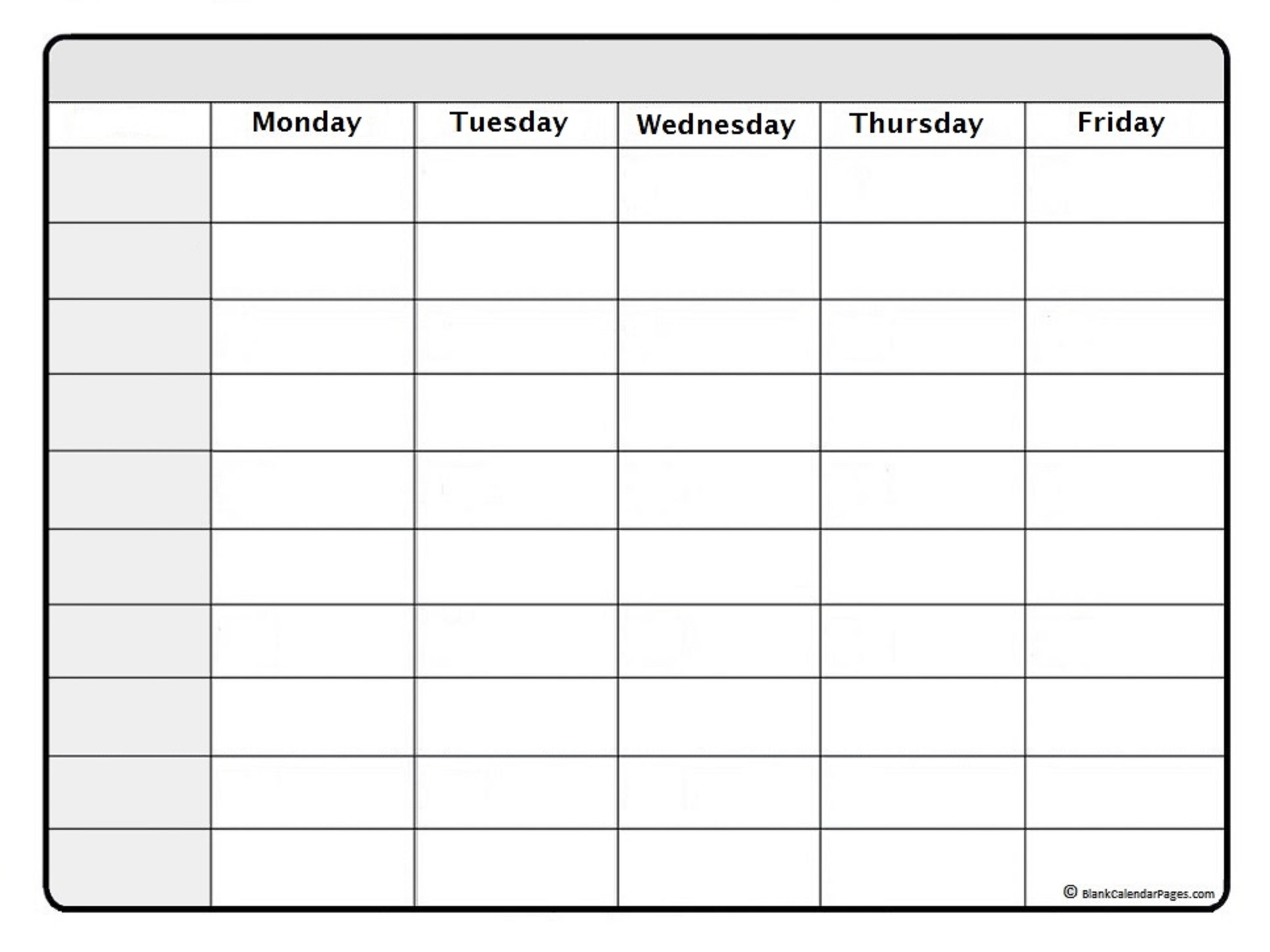 Days Of The Week Calendar Free Printables | Month Calendar Printable