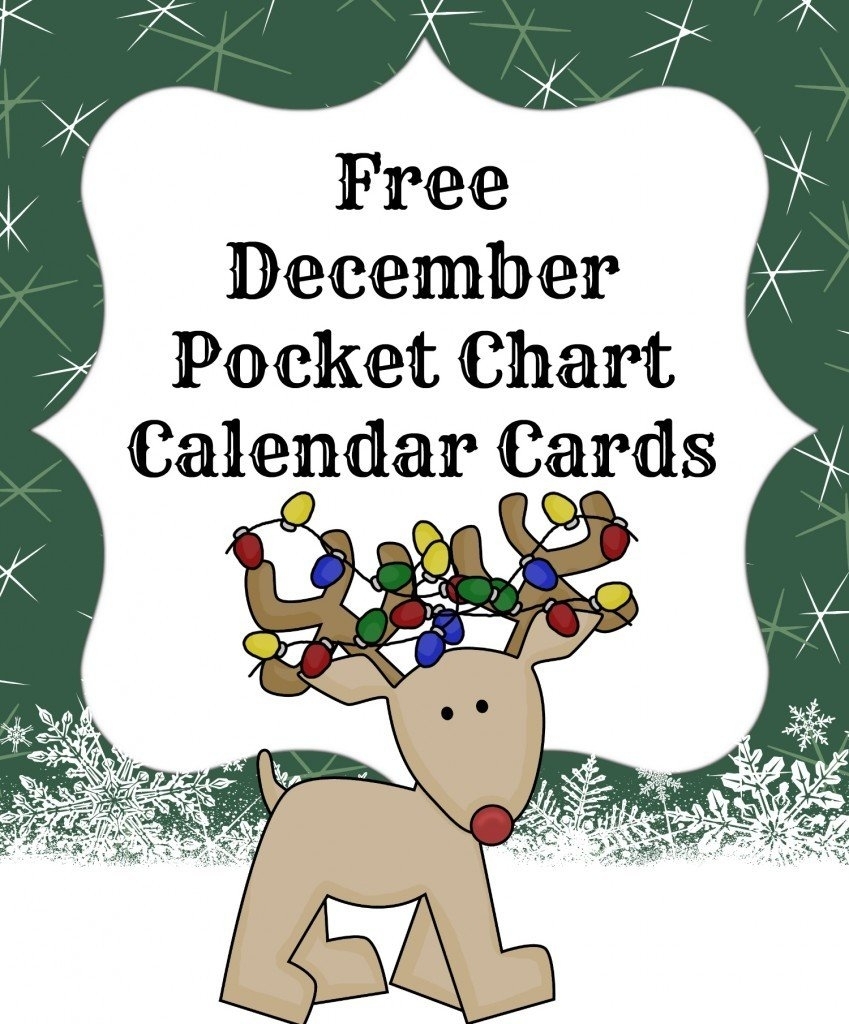 December Pocket Chart Calendar Collection {Free Printable