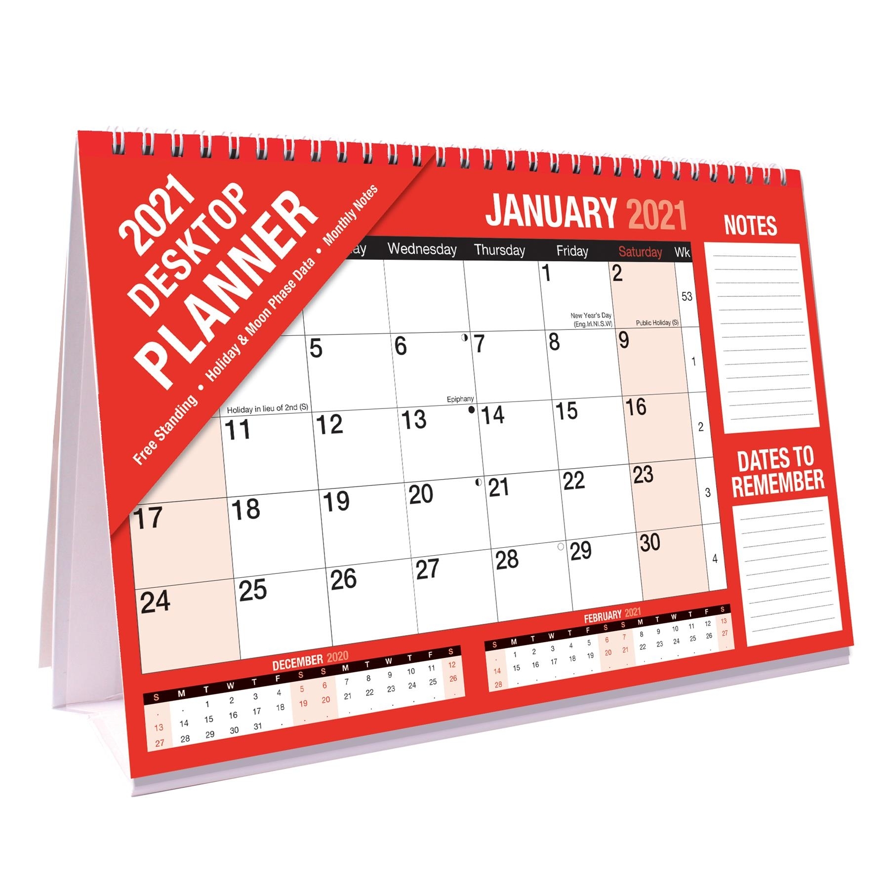 Details About 2021 Monthly Planner Month To View Freestanding Flip Desktop  Calendar - 3814