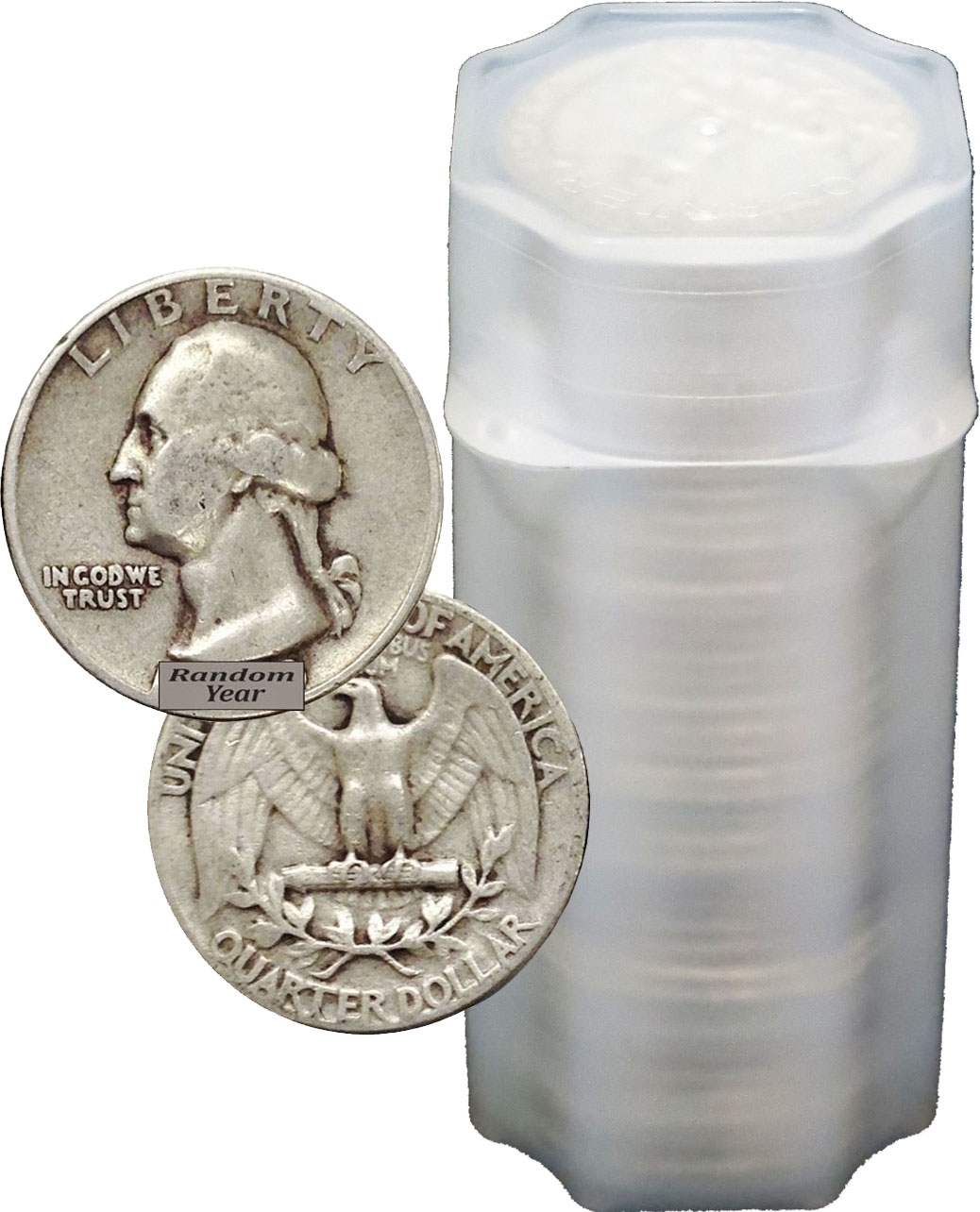 Details About Full Dates Roll Of 40 $10 Face Value 90% Silver Washington  Quarters