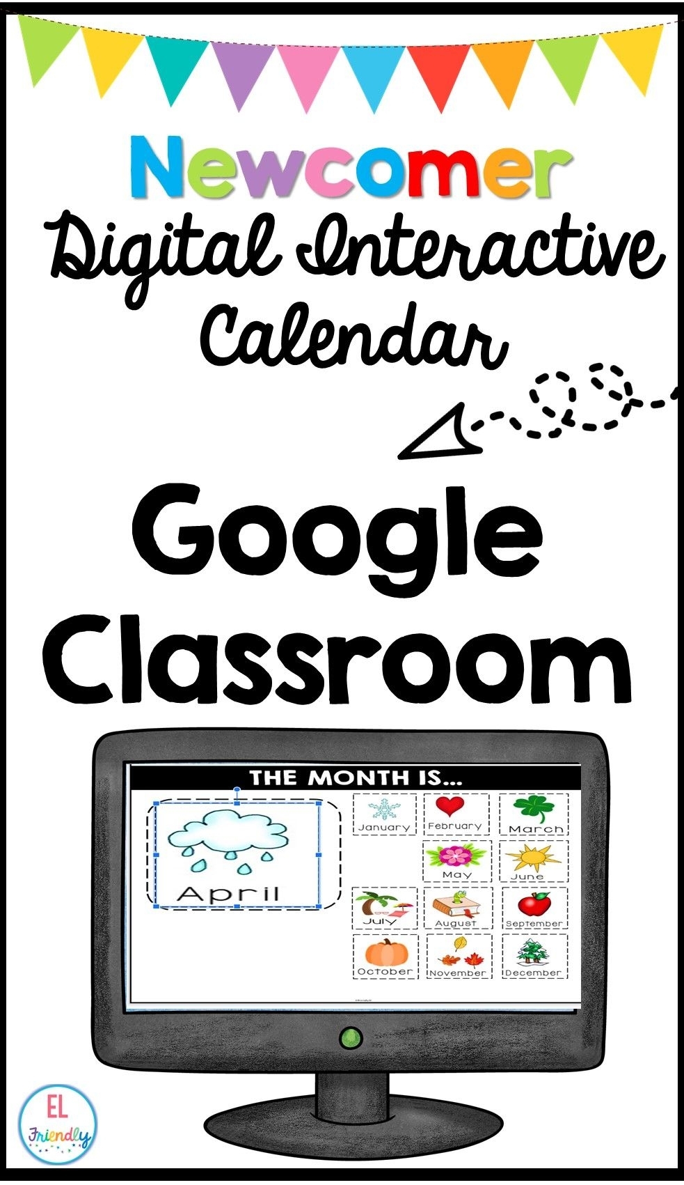 Digital Interactive Calendar English Learners Distance