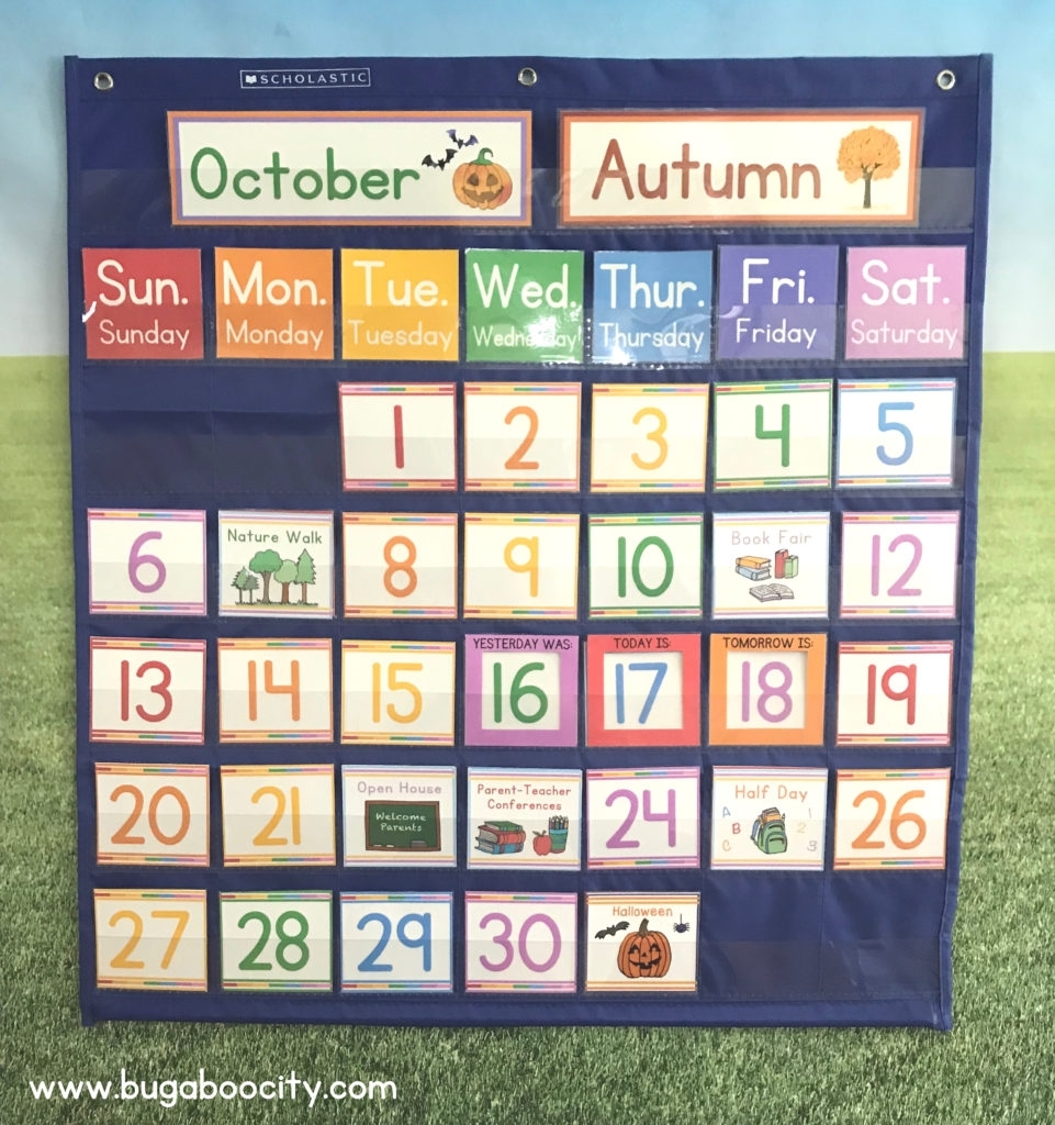 Diy Calendar Pocket Chart - Crafting Cheerfully